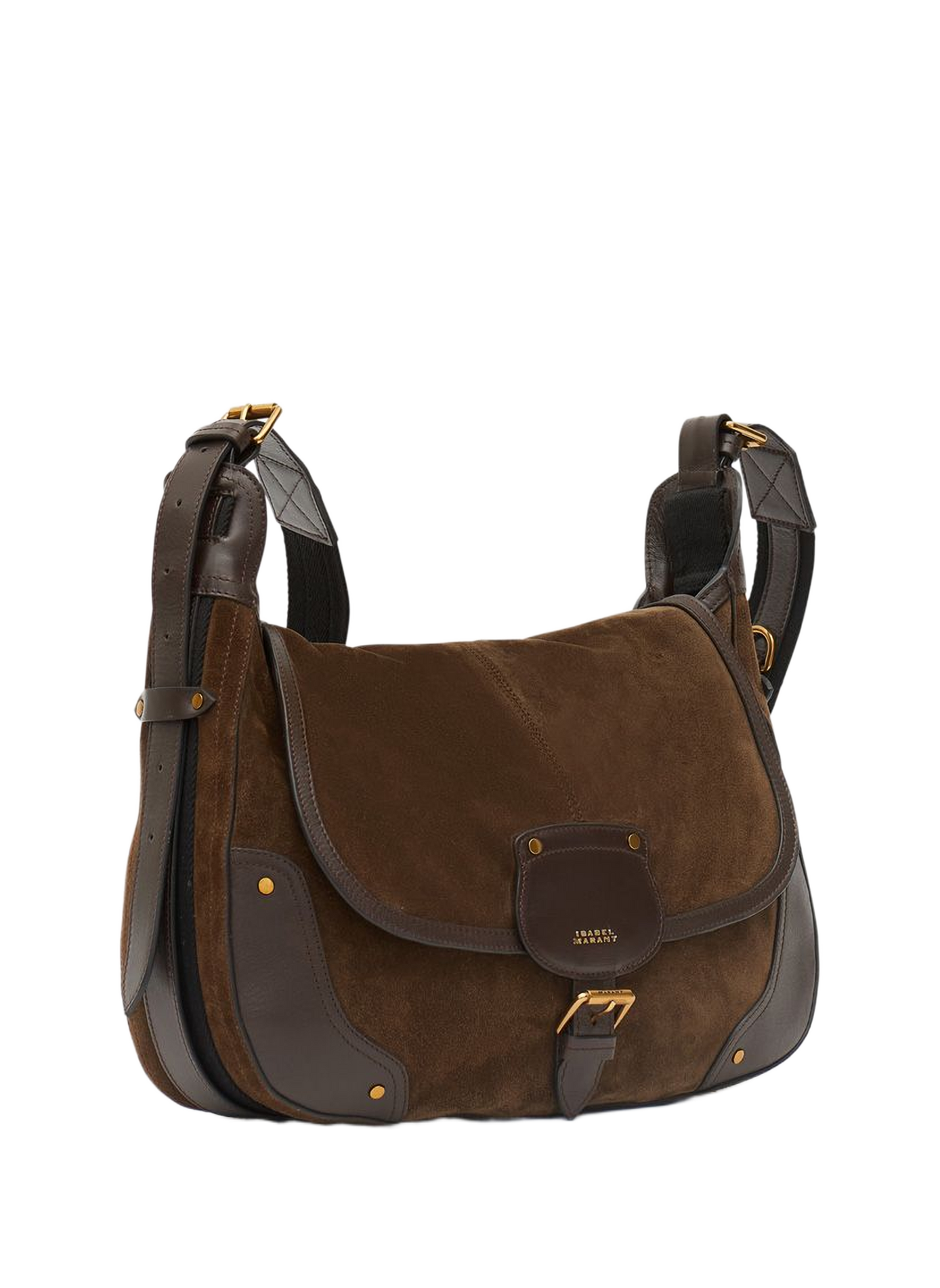 Sac besace Sierra en cuir velours ISABEL MARANT Marron