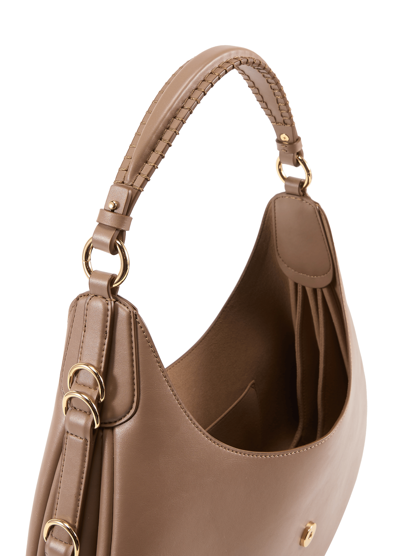 Sac à main Kat small  GANNI Marron