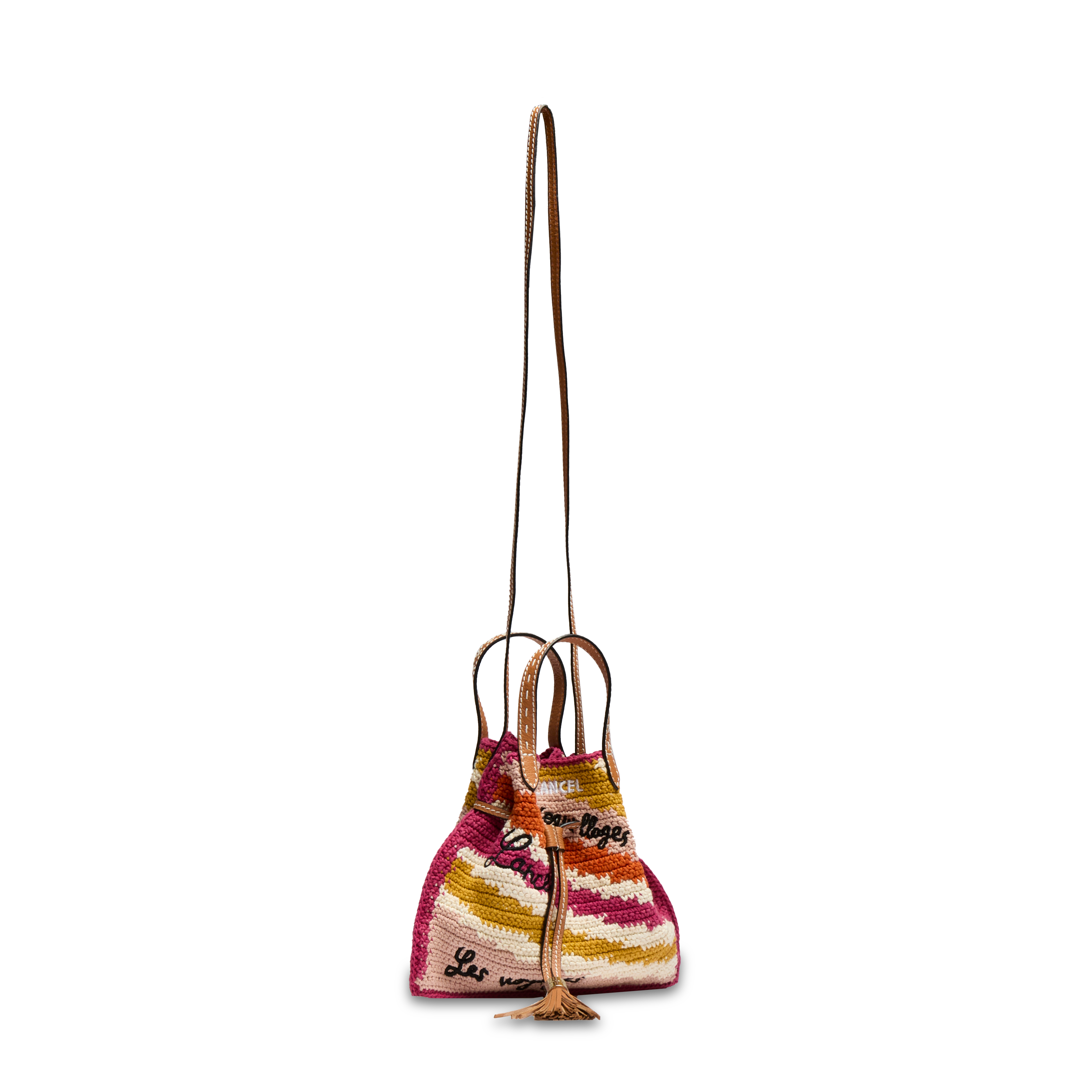 Bucket bag summer mania small by lancel in cotton LANCEL Purple