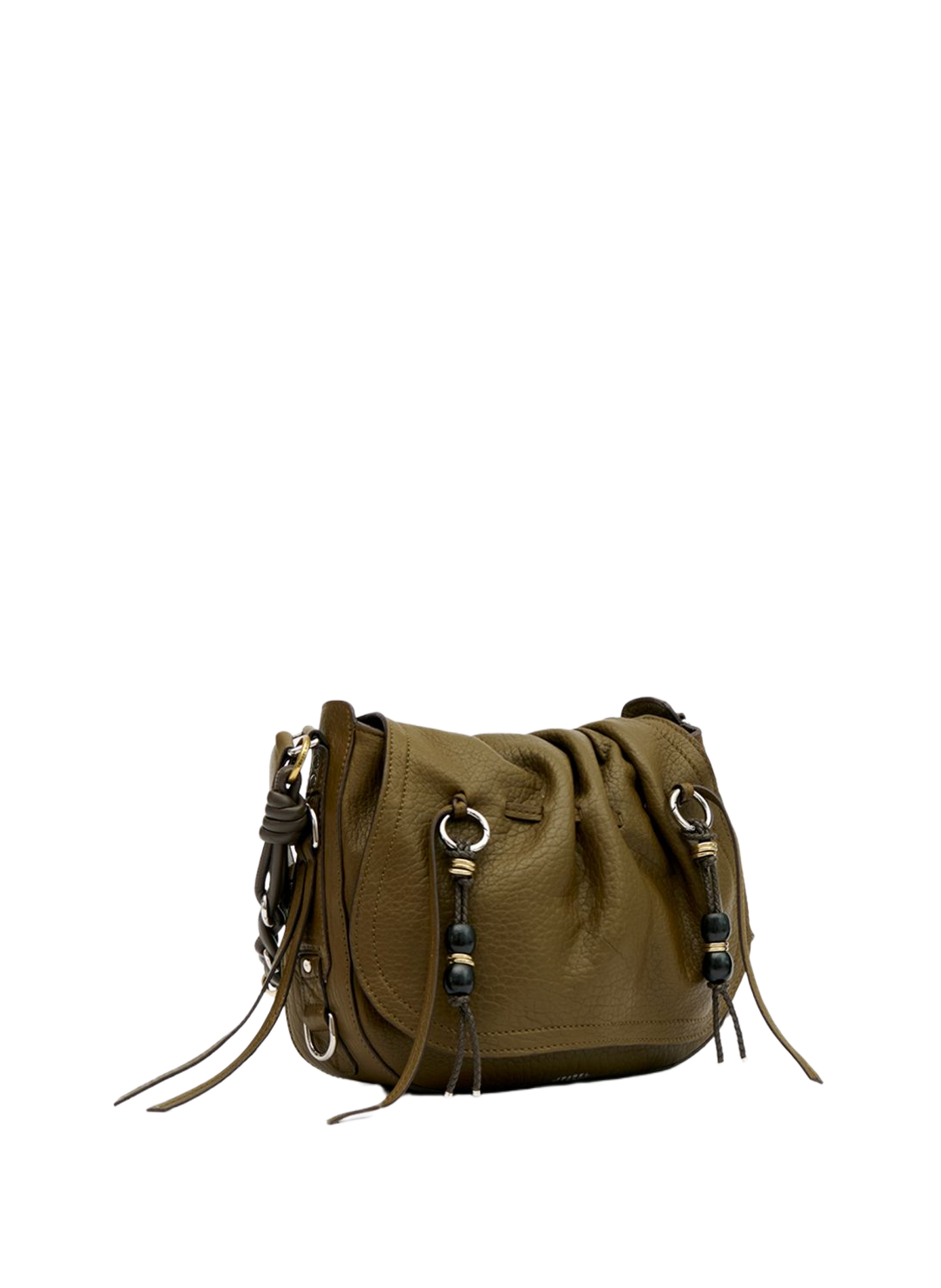 BOLTON shoulder bag in leather ISABEL MARANT Khaki