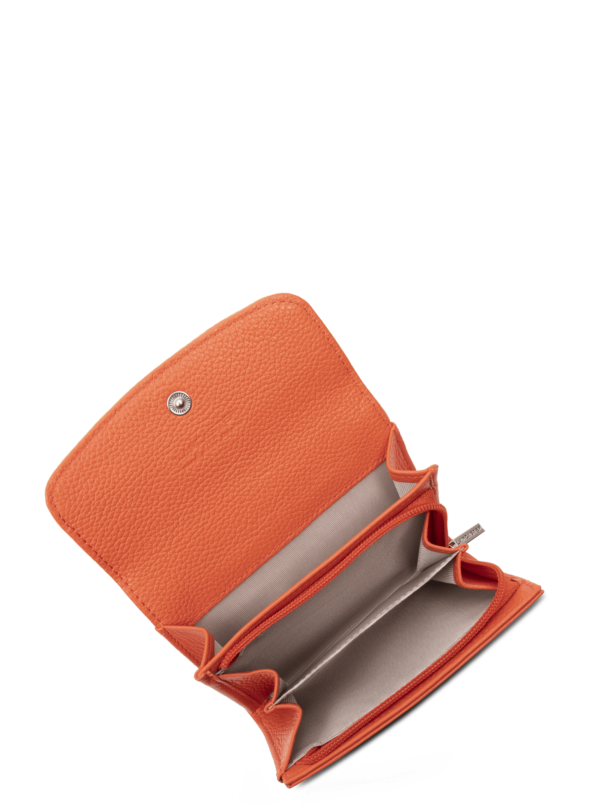 Portefeuille - foulonné pm LANCASTER Orange