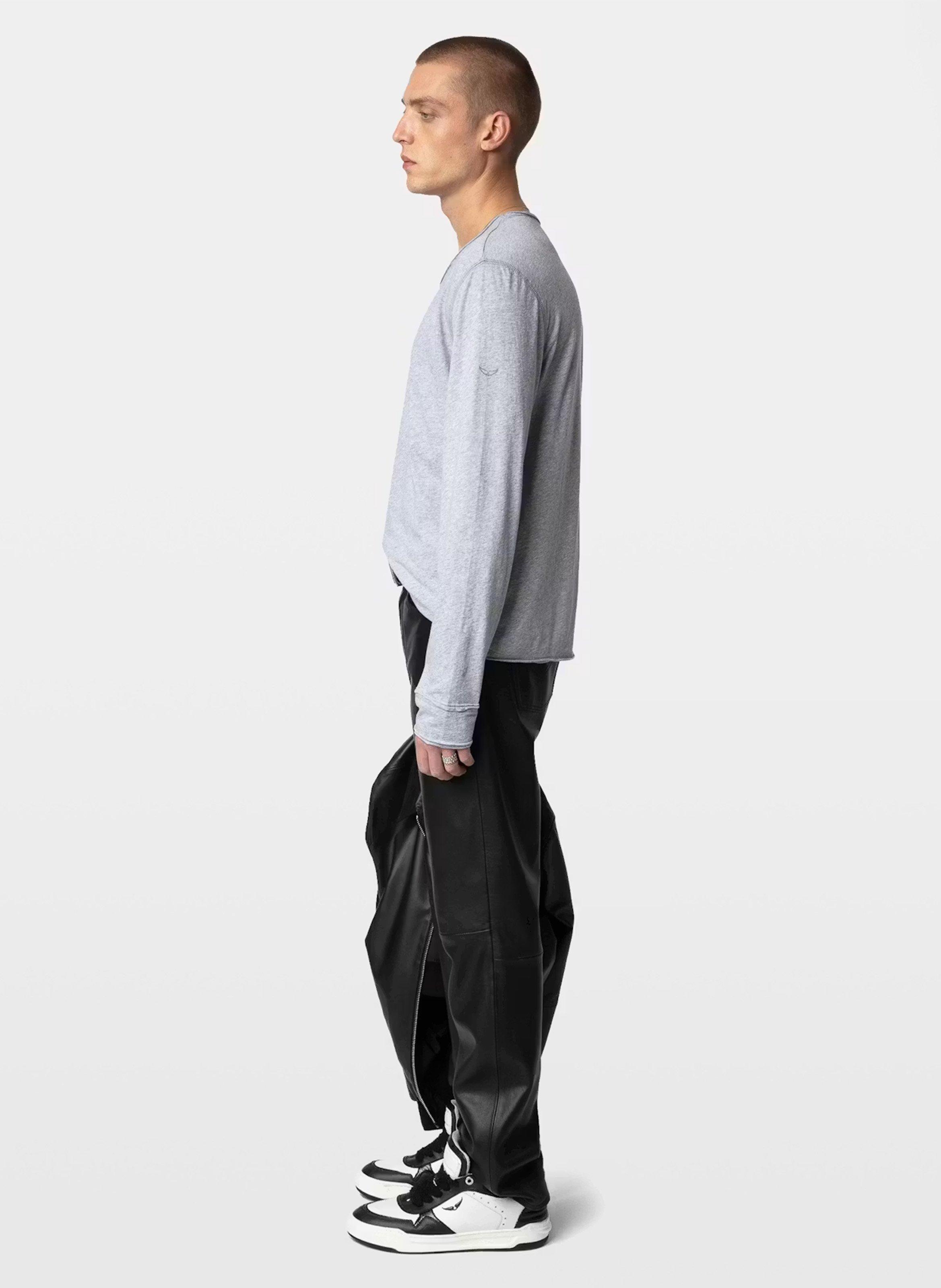 Tes-shirt droit en coton bio monastir ZADIG&VOLTAIRE Gris