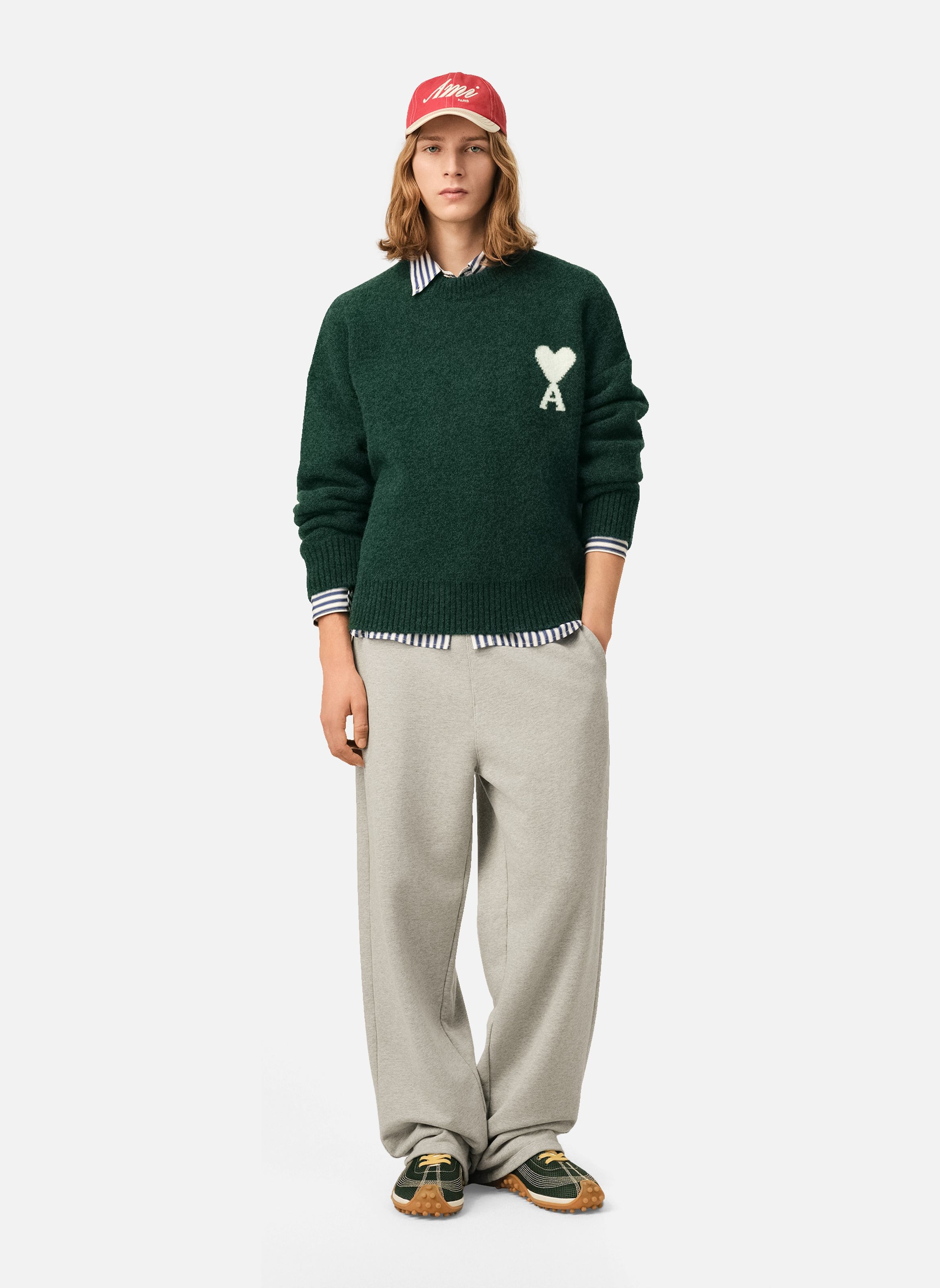 Pull unisexe en alpaga ami de coeur AMI PARIS Vert
