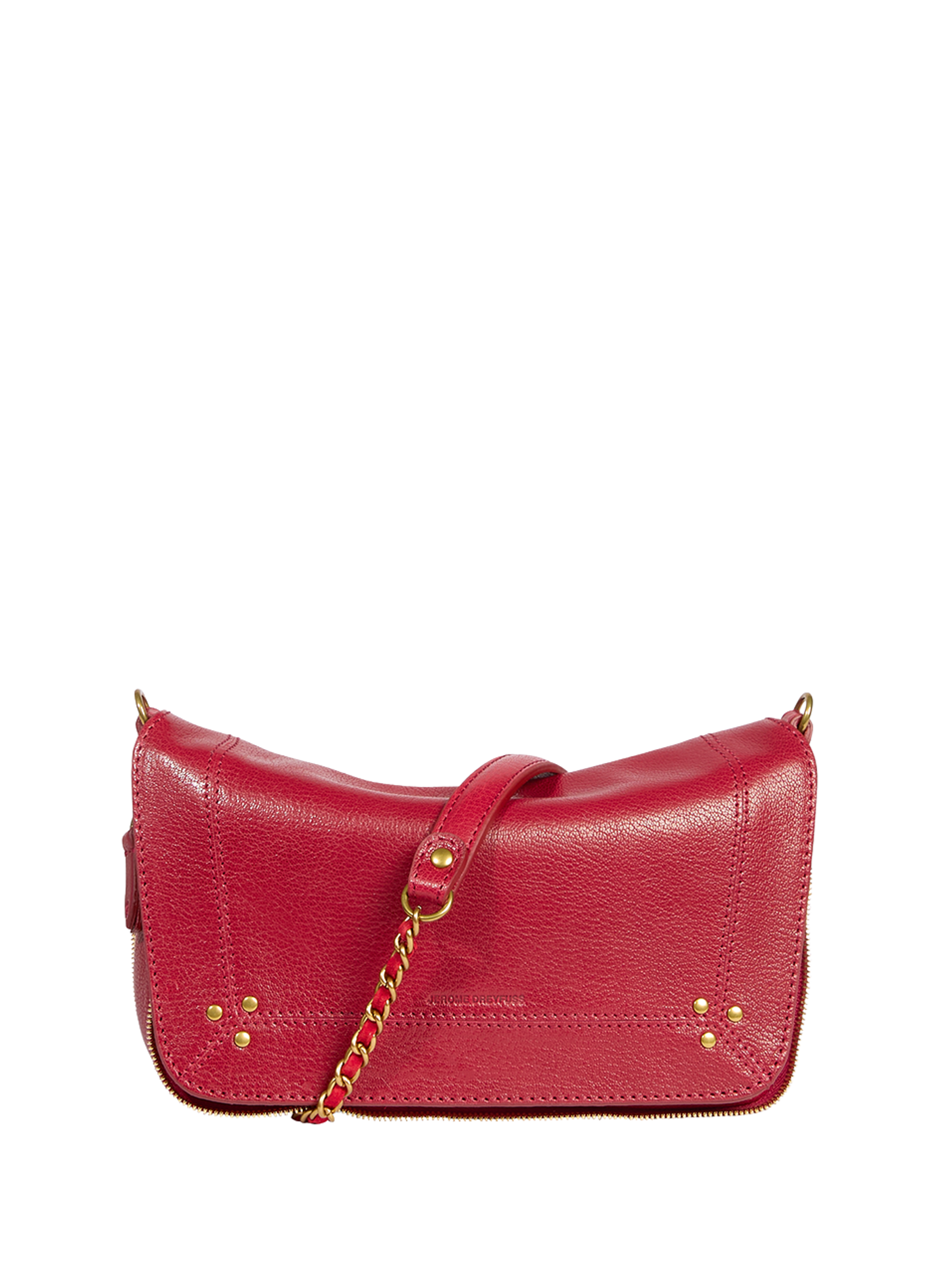Sac épaule grainé en coton JÉRÔME DREYFUSS Rouge