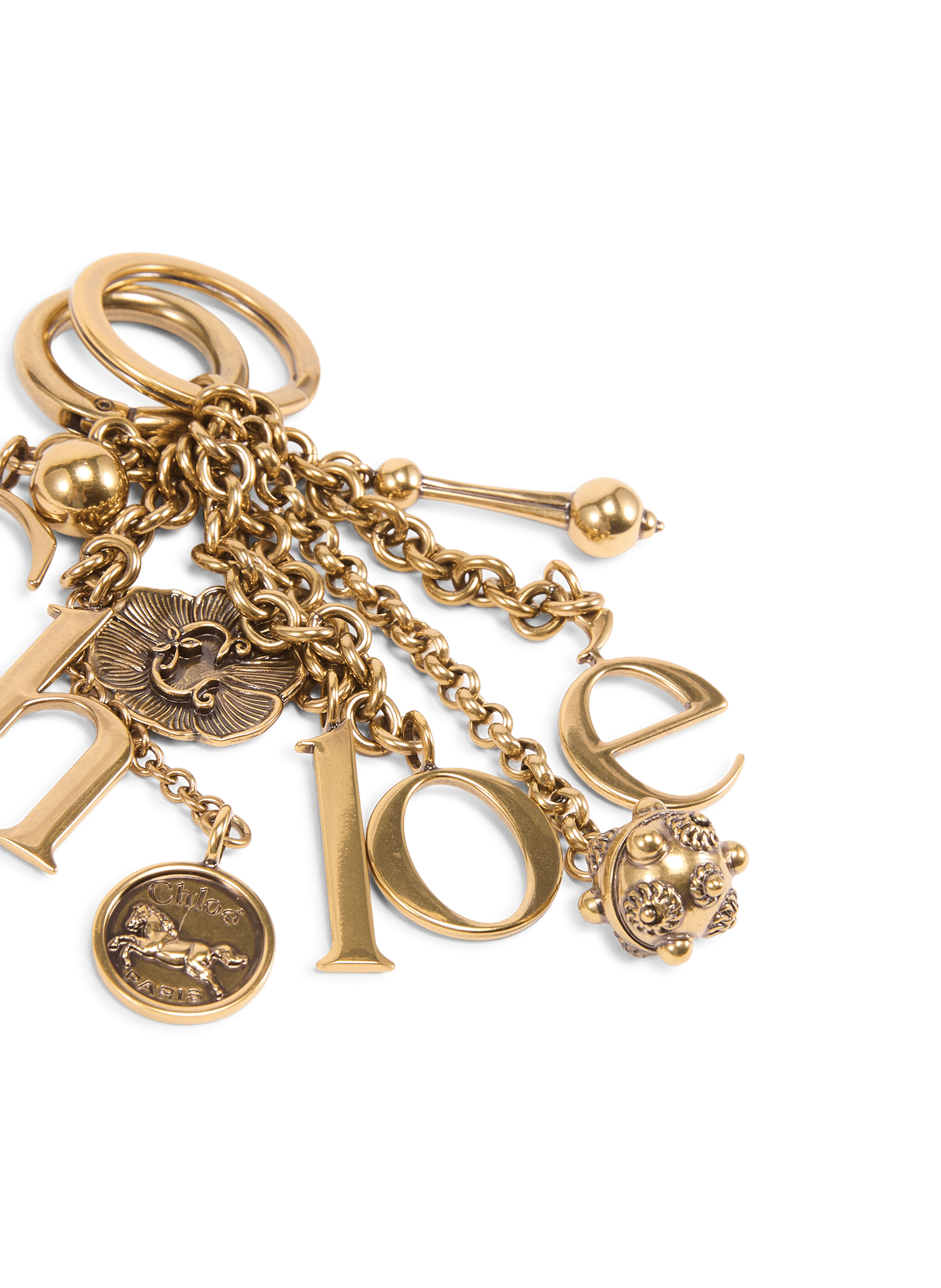 Sleutelhanger met logo-symbolen CHLOÉ Bruin