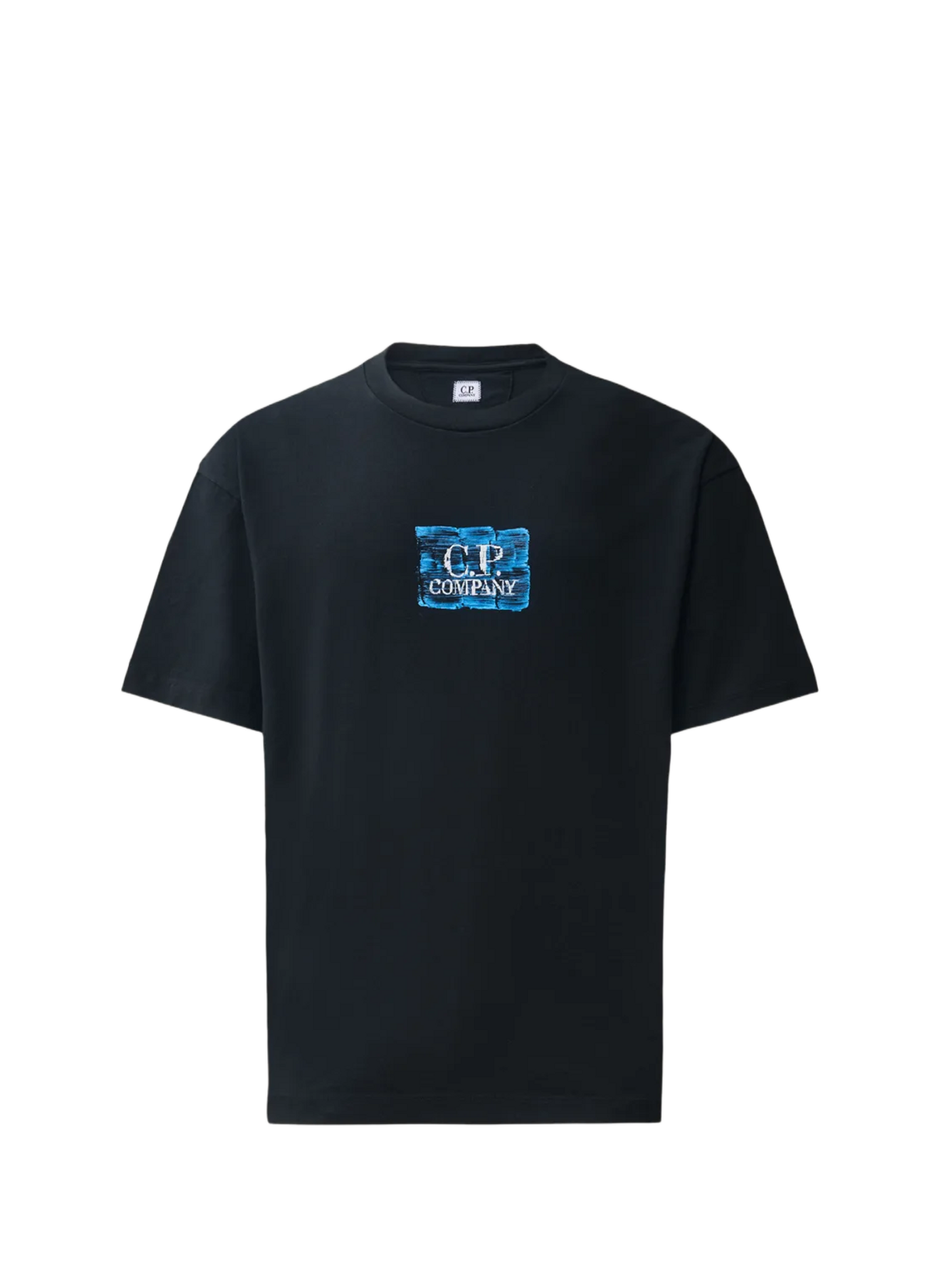 Camiseta con logo de algodón CP COMPANY Negro