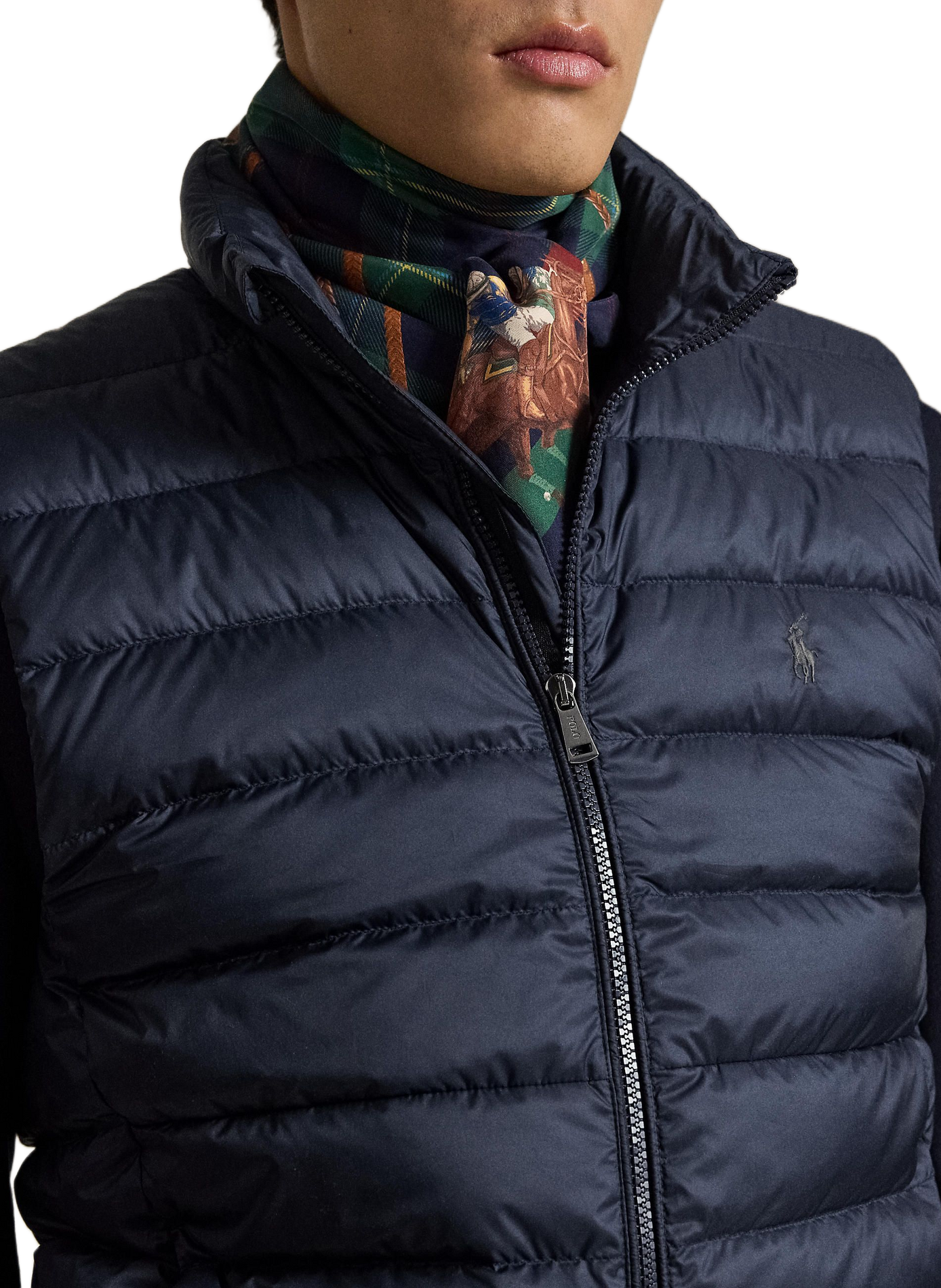 Sleeveless puffer jacket with high collar POLO RALPH LAUREN Blue