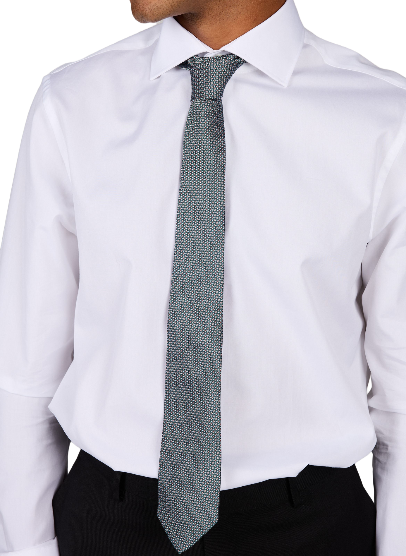 Printed silk tie AU PRINTEMPS PARIS Multicolour