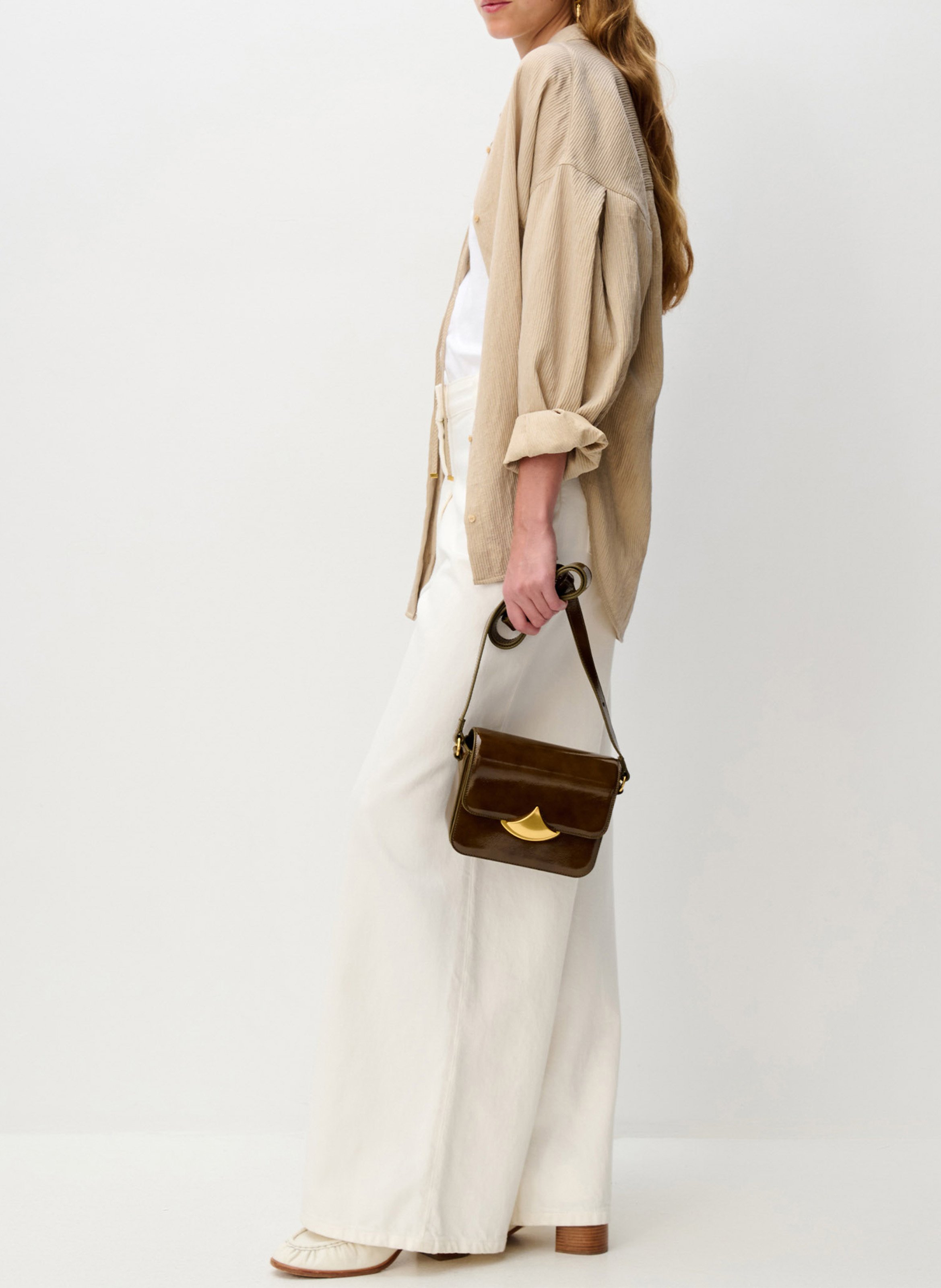 Chemise droite col classique liza SESSUN Beige