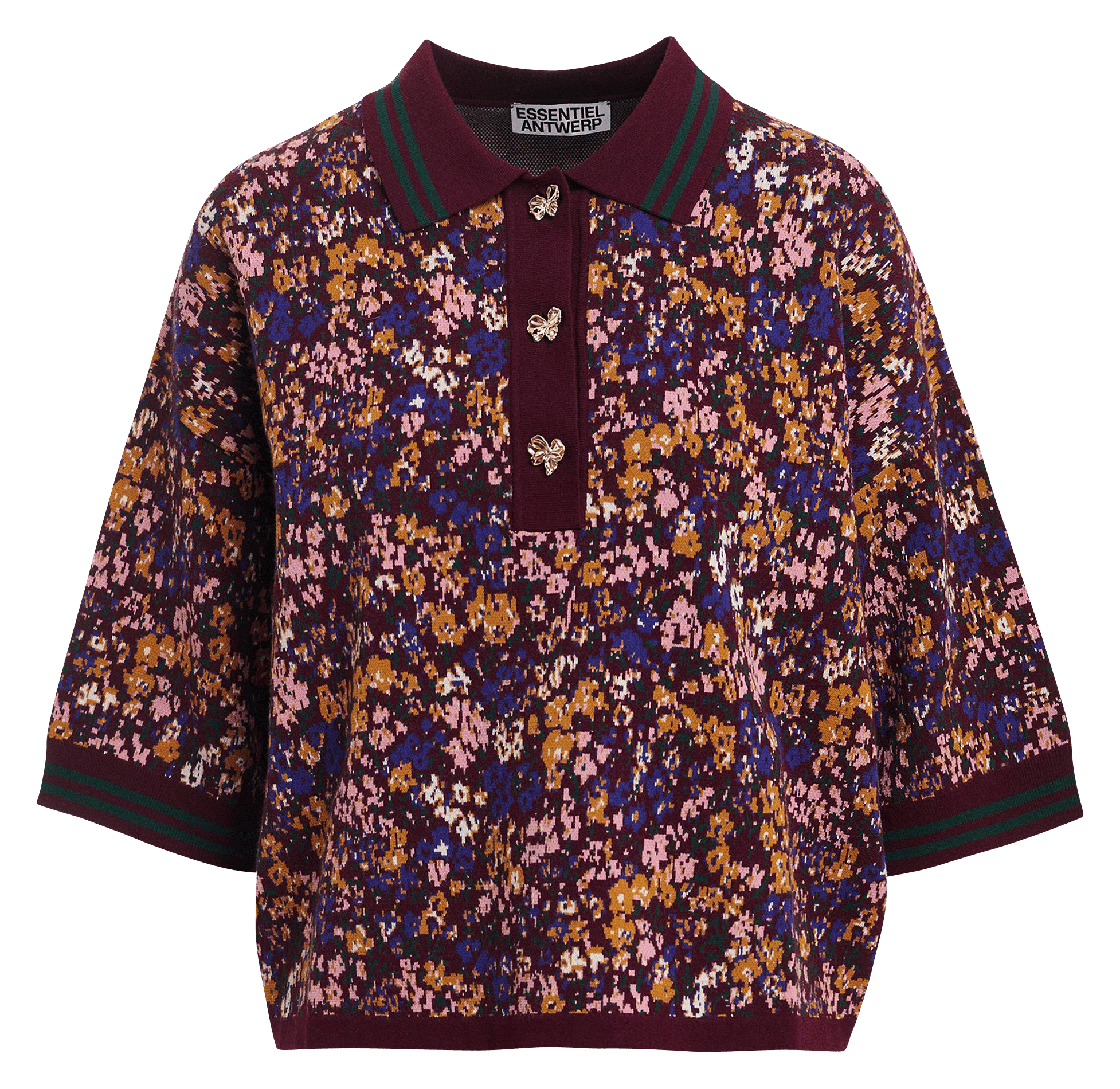 Polo droit imprimé floral kartos ESSENTIEL ANTWERP Multicolore