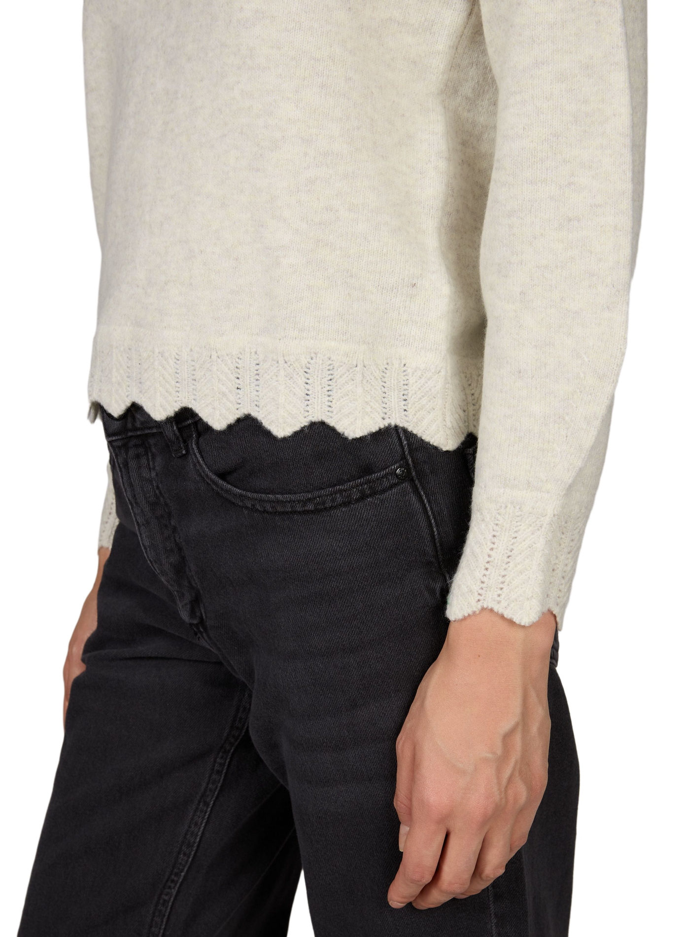 Straight high neck sweater VILA Beige