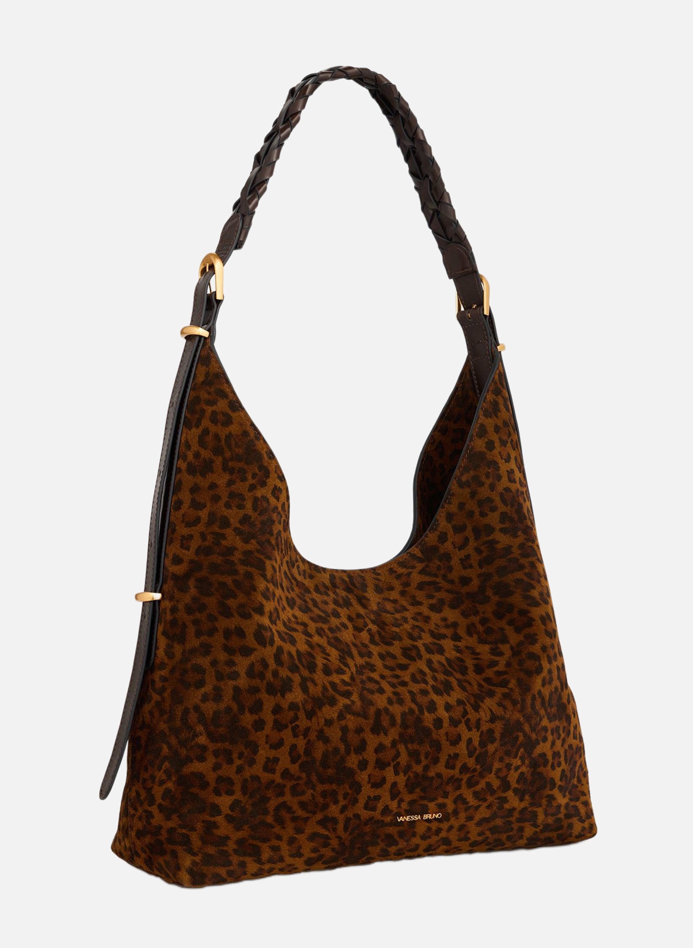Grand sac hobo jess léopard VANESSA BRUNO Marron