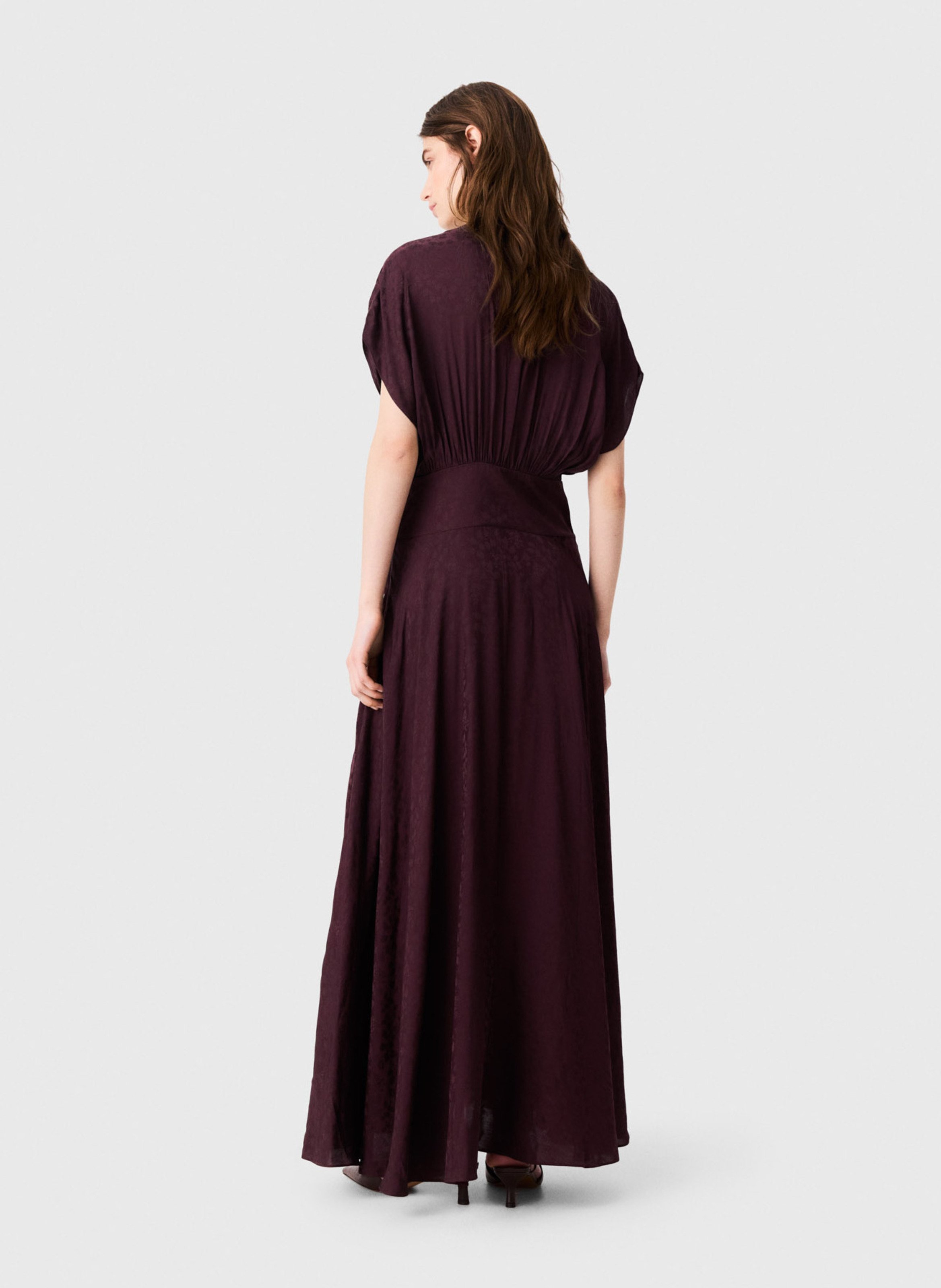 Robe longue évasée MAJE Rouge