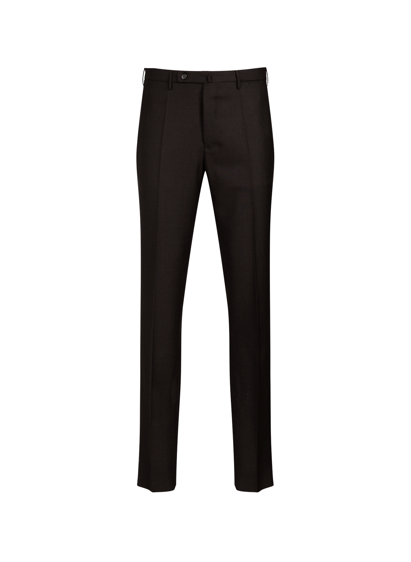 Gerade geschnittene einfarbige Wollhose SLOWEAR Braun