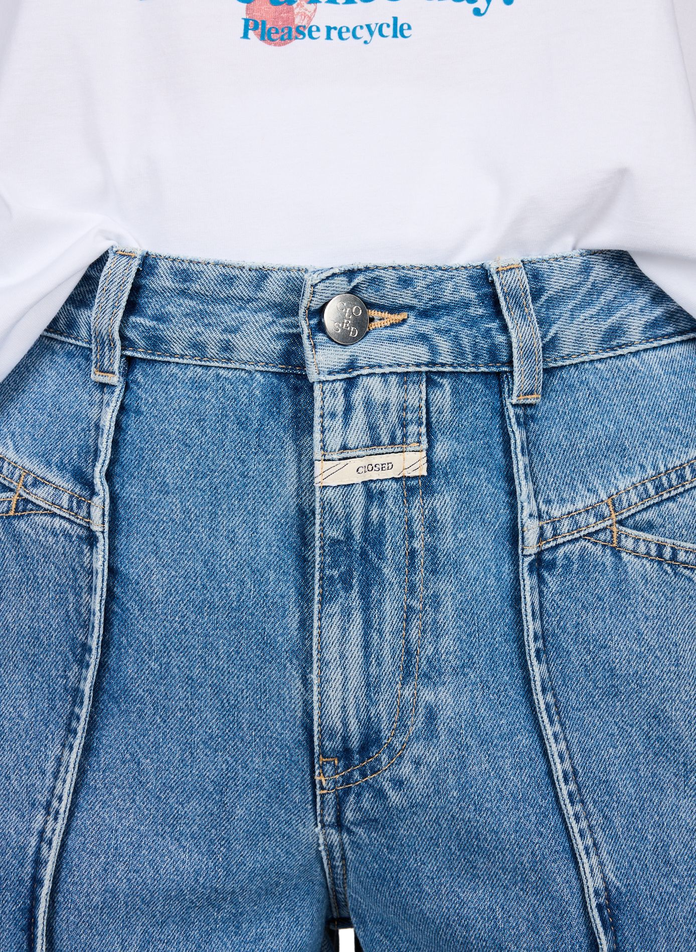 Weite Baumwolljeans CLOSED Blau