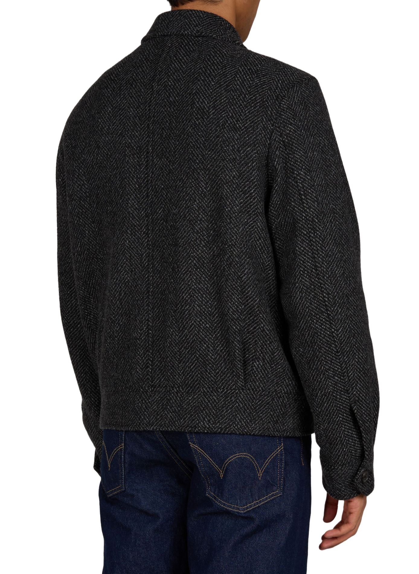 Jacket with classic collar in mixed wool PAUL SMITH Black