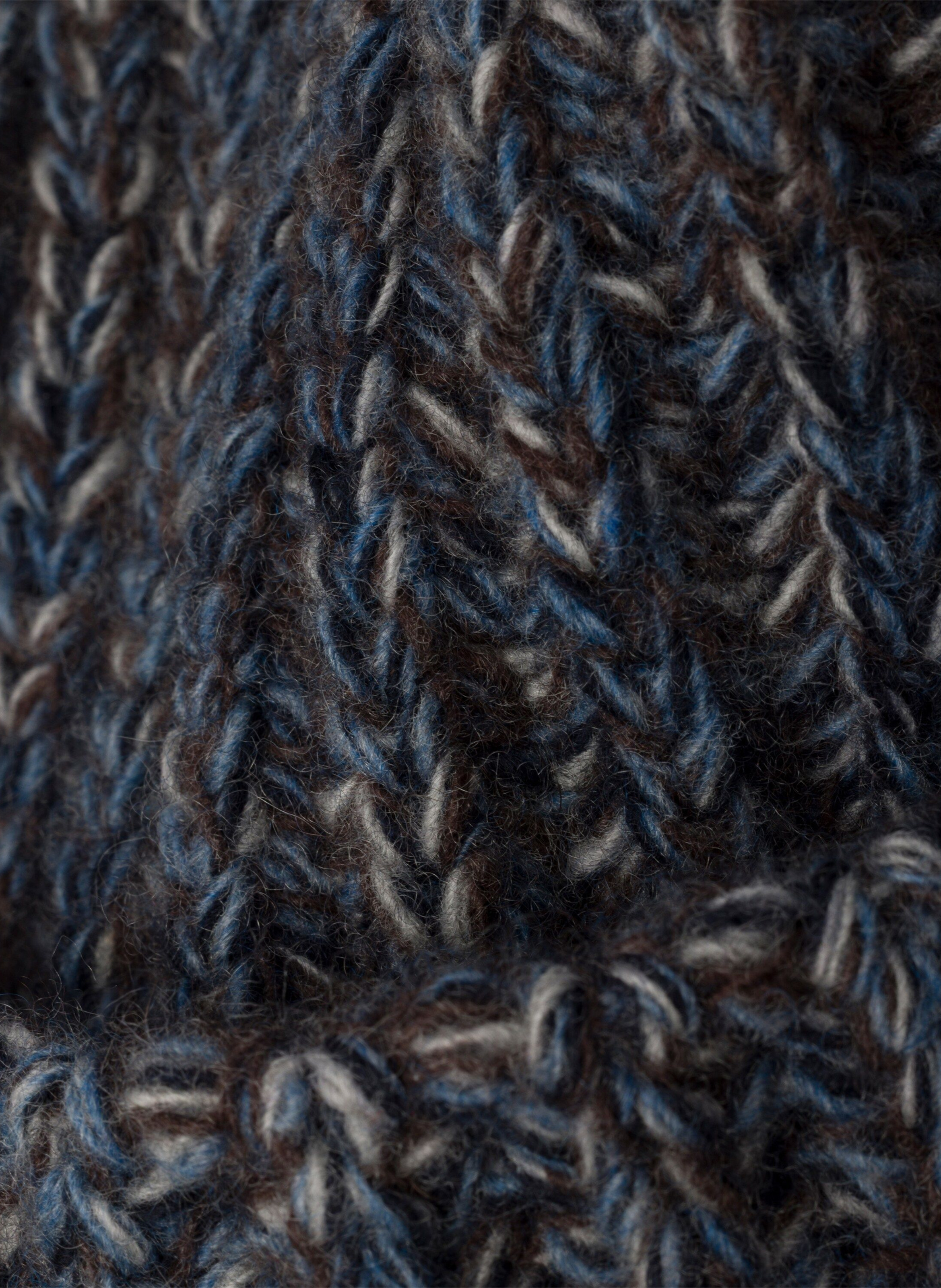 Bonnet en laine et cachemire mouliné PRADA Bleu