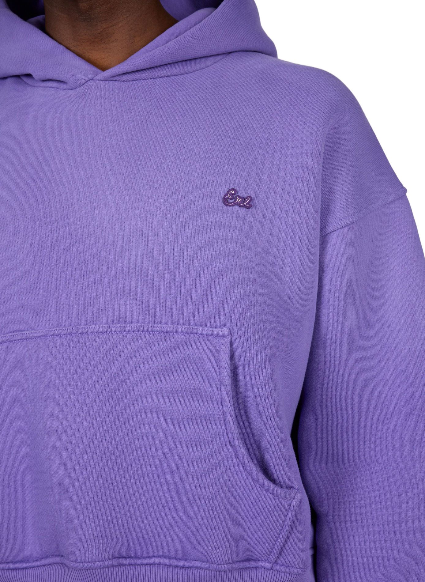 Hoodie à capuche droit uni ERL Violet