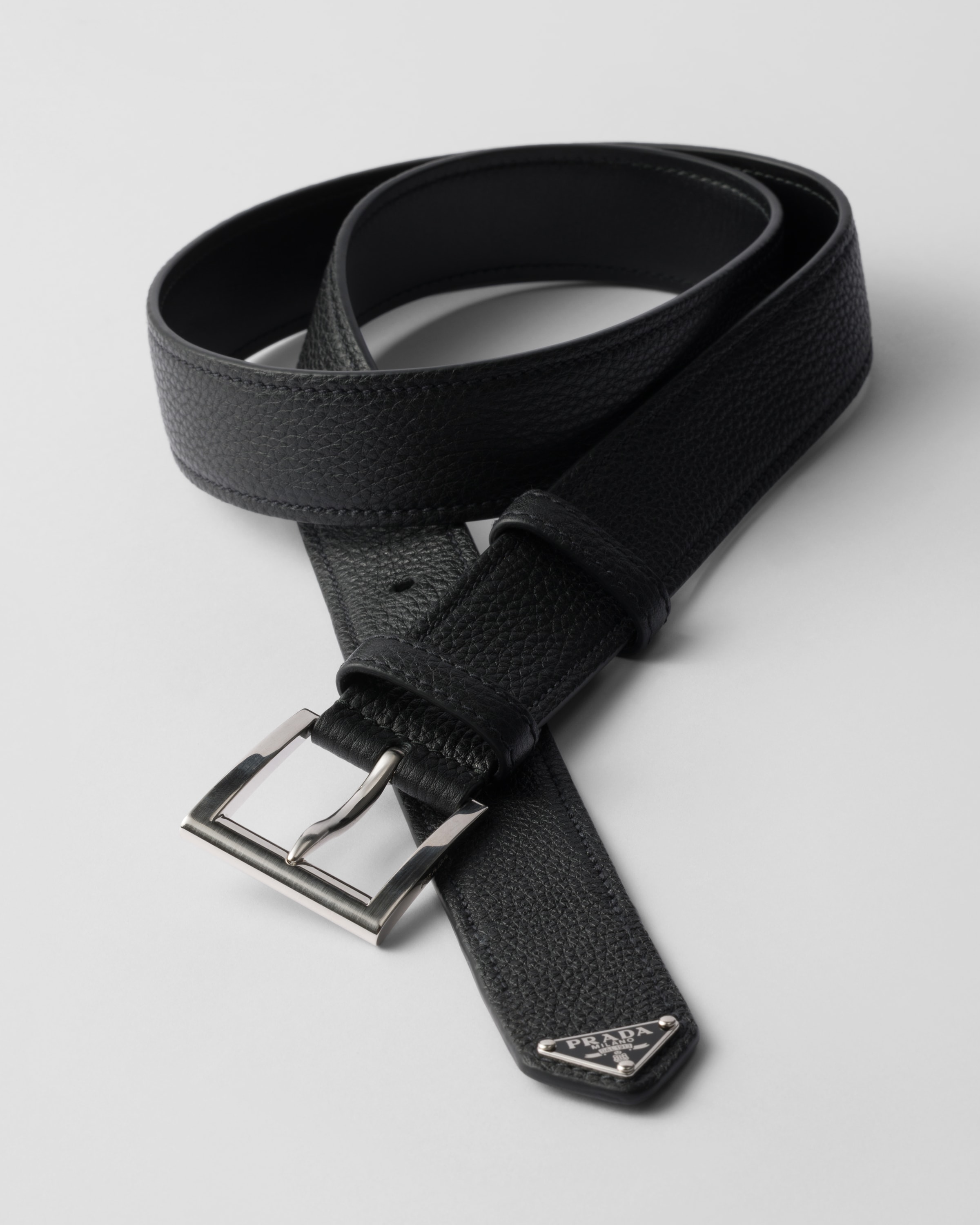 Ceinture en cuir PRADA Noir