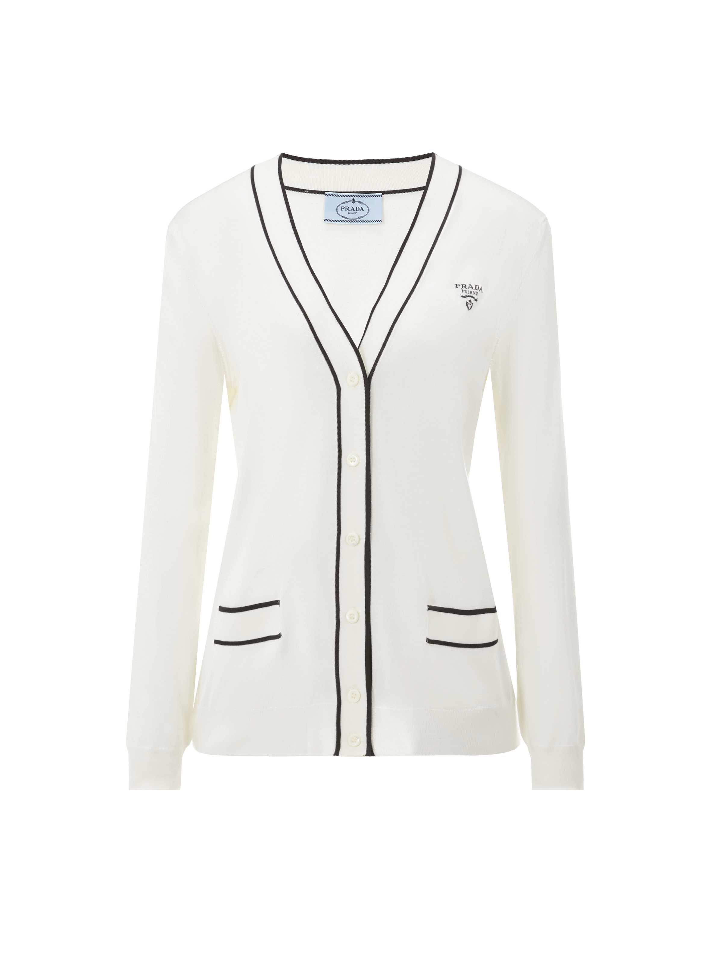 PRADA Cardigan en soie Multicolore