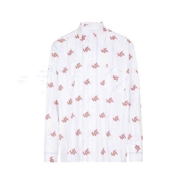 Chemise à logo en coton organique