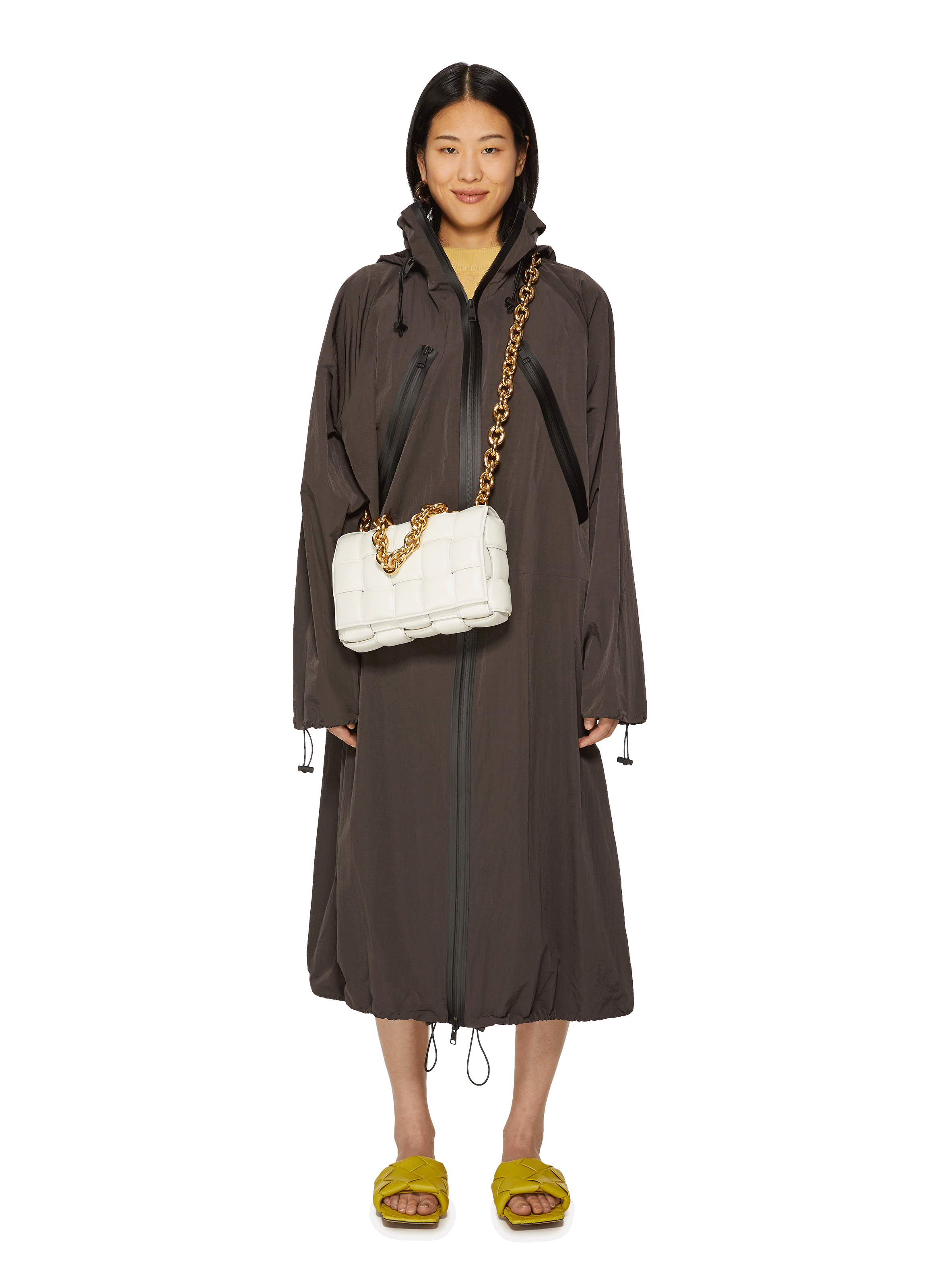 Veste longue imperméable BOTTEGA VENETA Marron