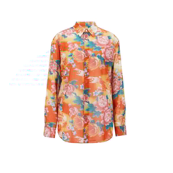 Chemise à imprimé en voile de coton