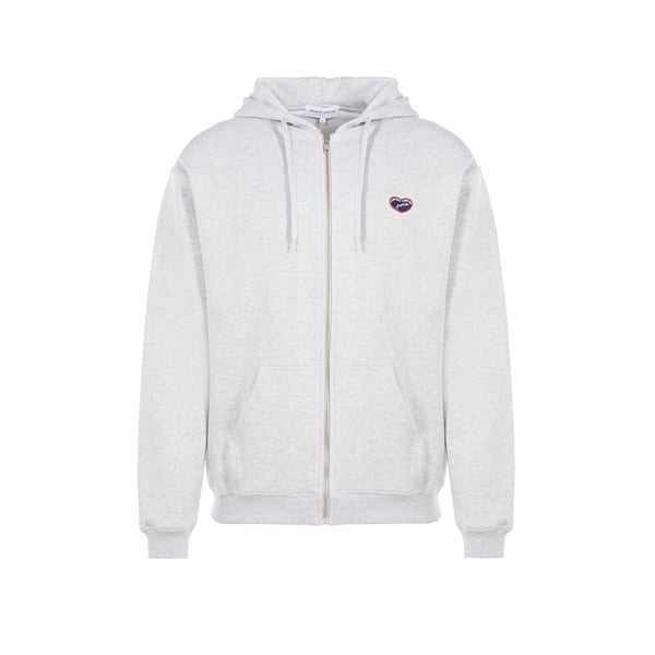 Hoodie zippé avec écusson coeur