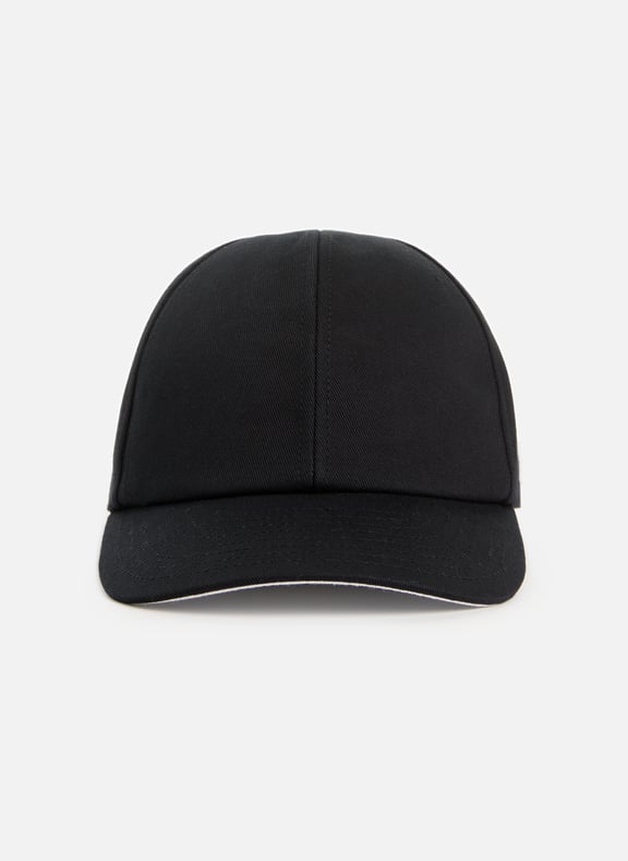 Signature cotton baseball cap Black by COURRÈGES COURRÈGES Signature cotton baseball cap Black