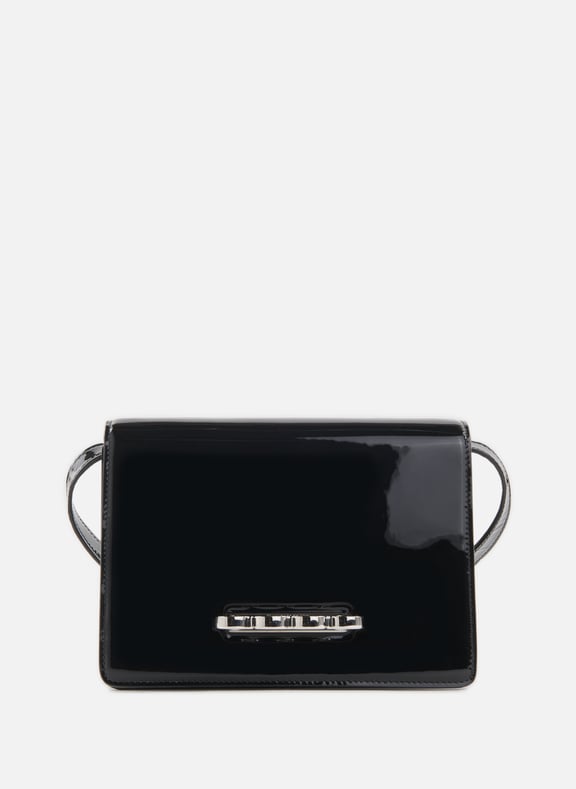 Sac à main en cuir verni Noir by ALEXANDER MCQUEEN ALEXANDER MCQUEEN Sac à main en cuir verni Noir