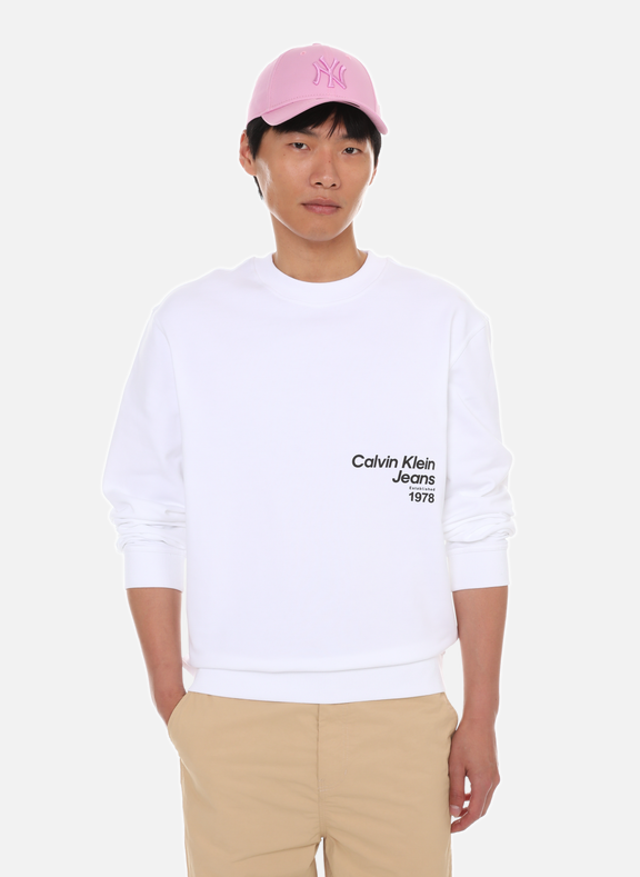 CALVIN KLEIN Cotton sweatshirt  White