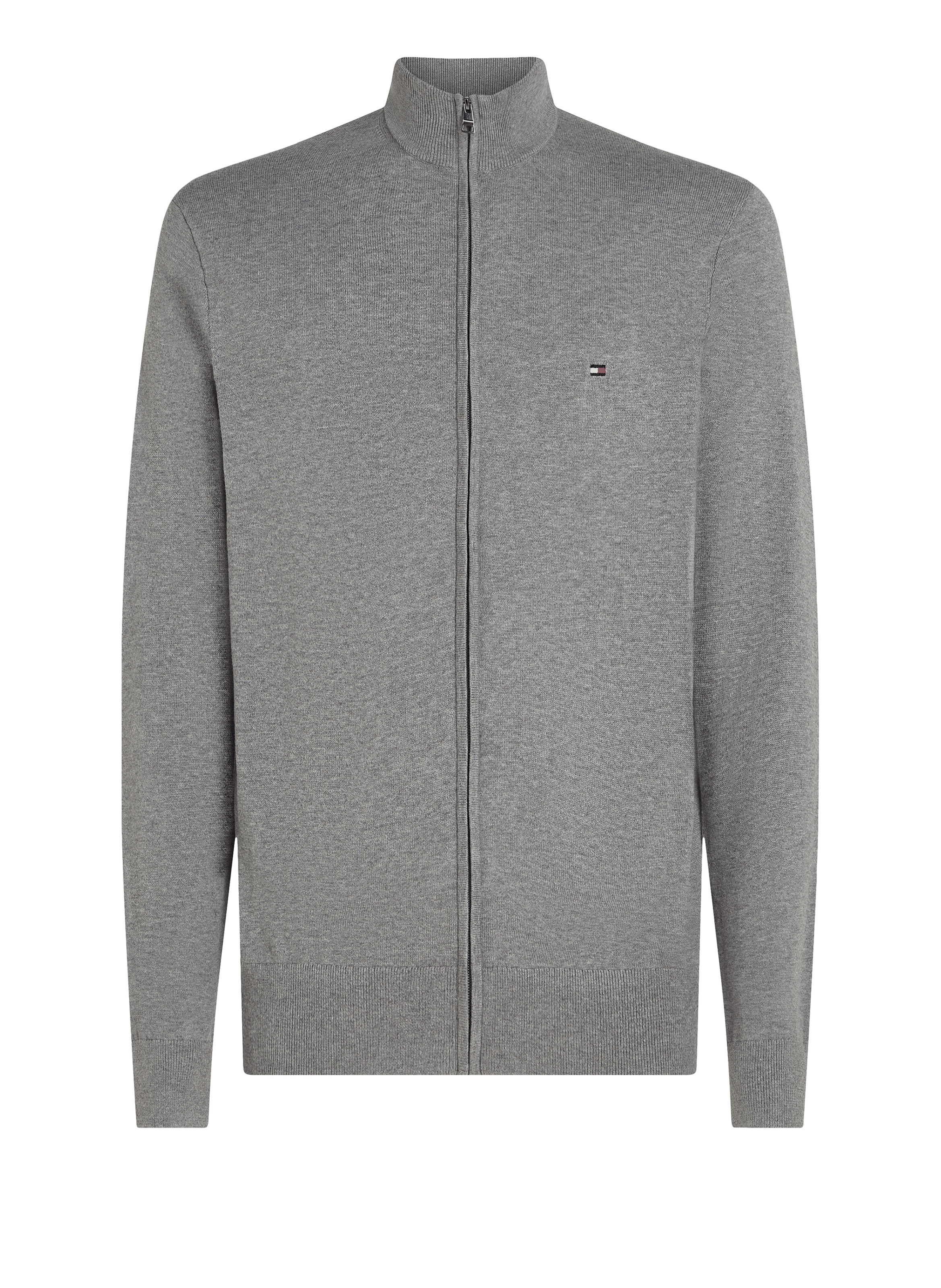 Zip-up sweater with funnel neck TOMMY HILFIGER Grey