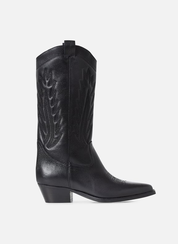 Santiags en cuir delea Noir by JONAK JONAK Santiags en cuir delea Noir