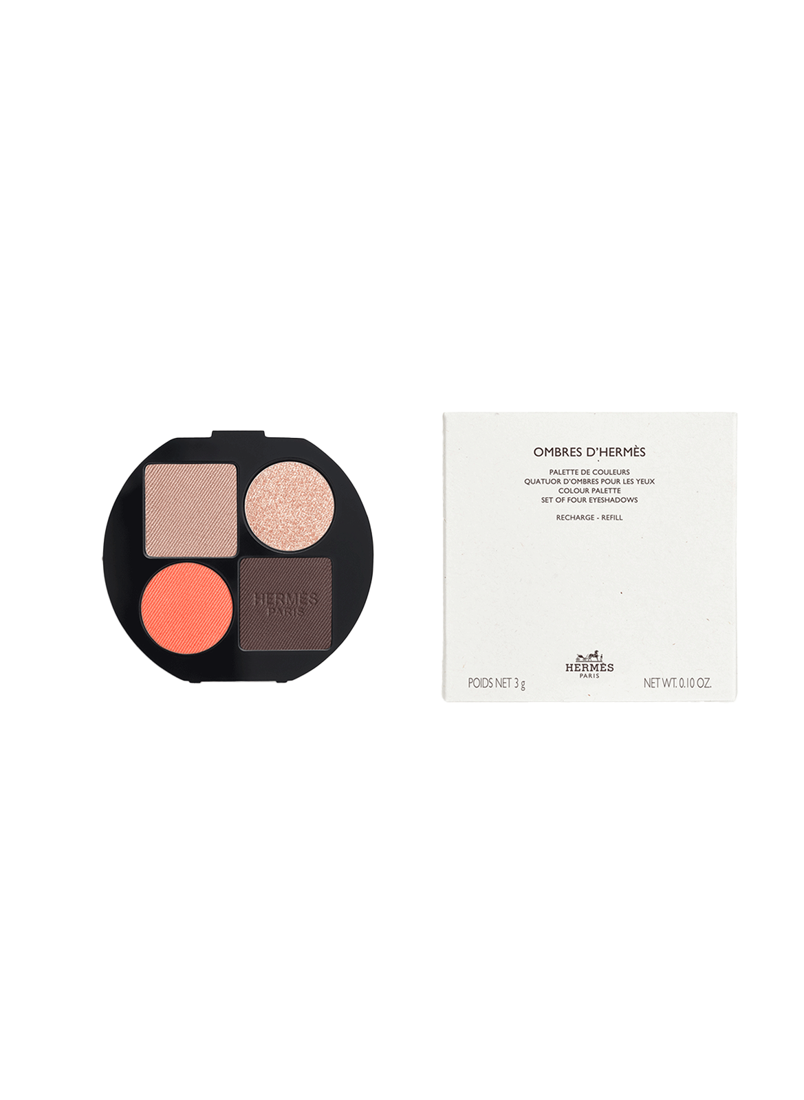 Ombres d?Hermès quad eyeshadow palette refill, Ombres Fauves HERMÈS Ombres fauves