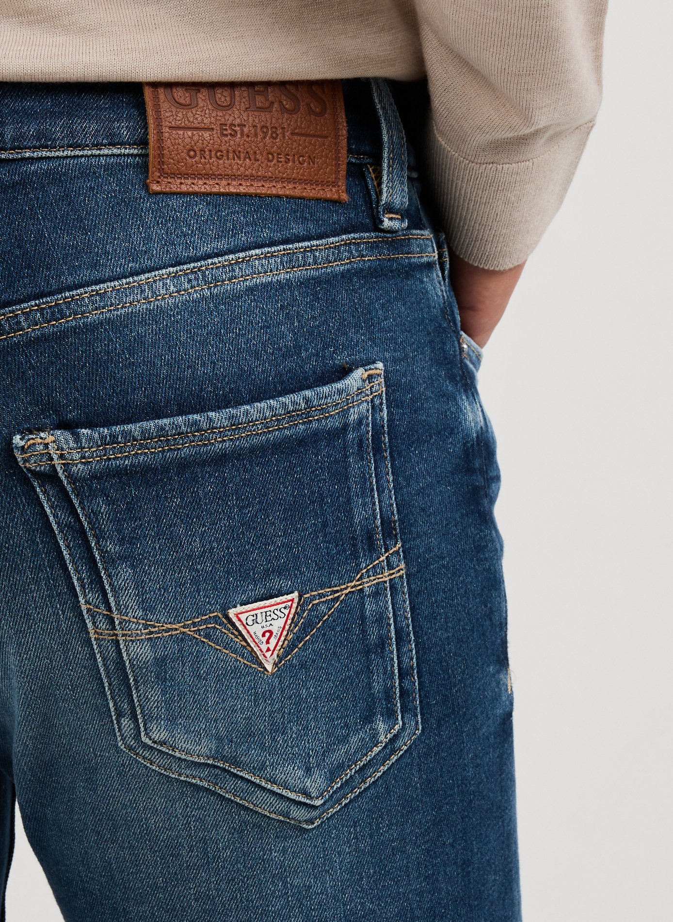 Low-rise skinny jeans in cotton GUESS Blue