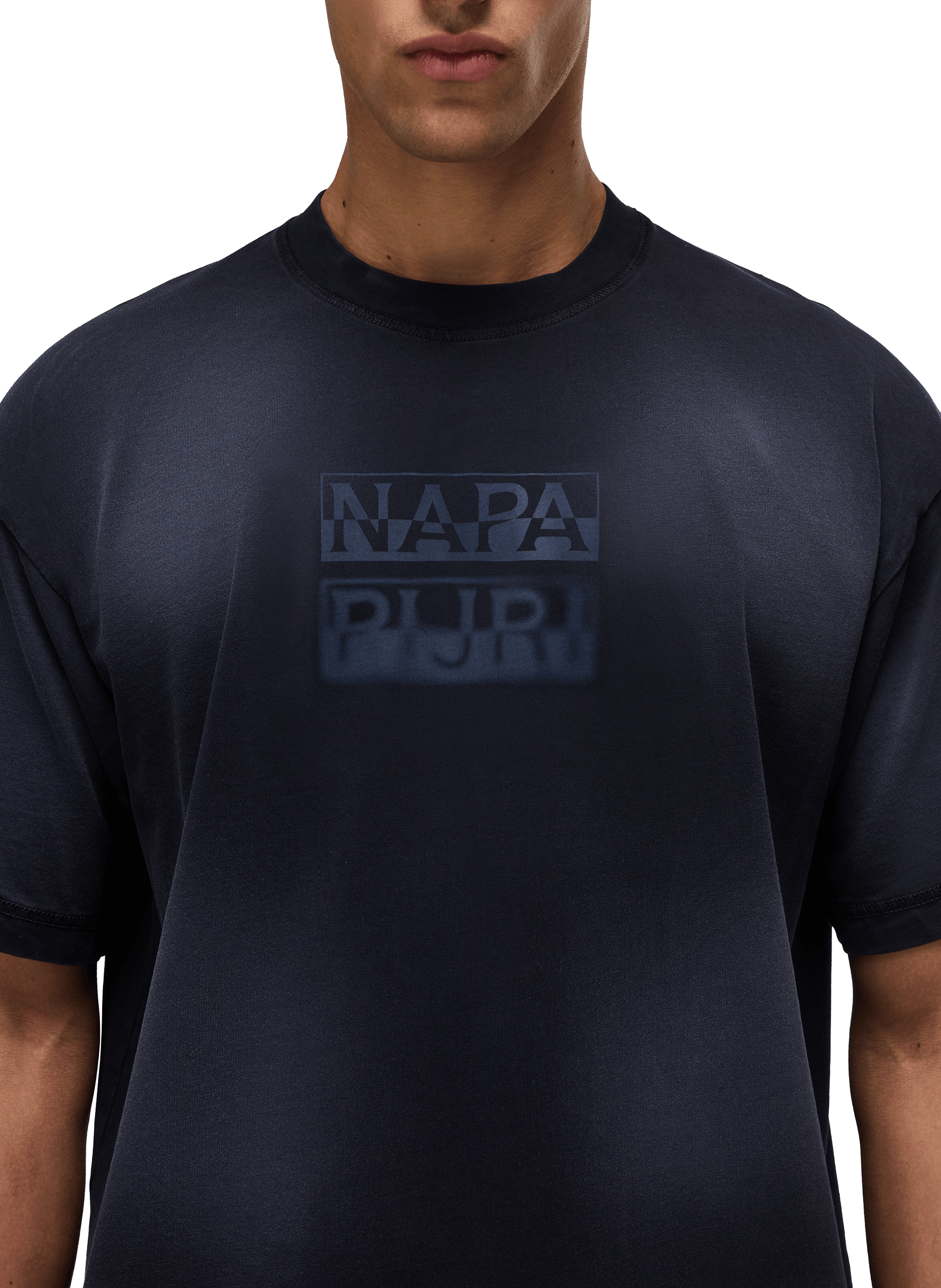 Faded cotton T-shirt NAPAPIJRI Blue