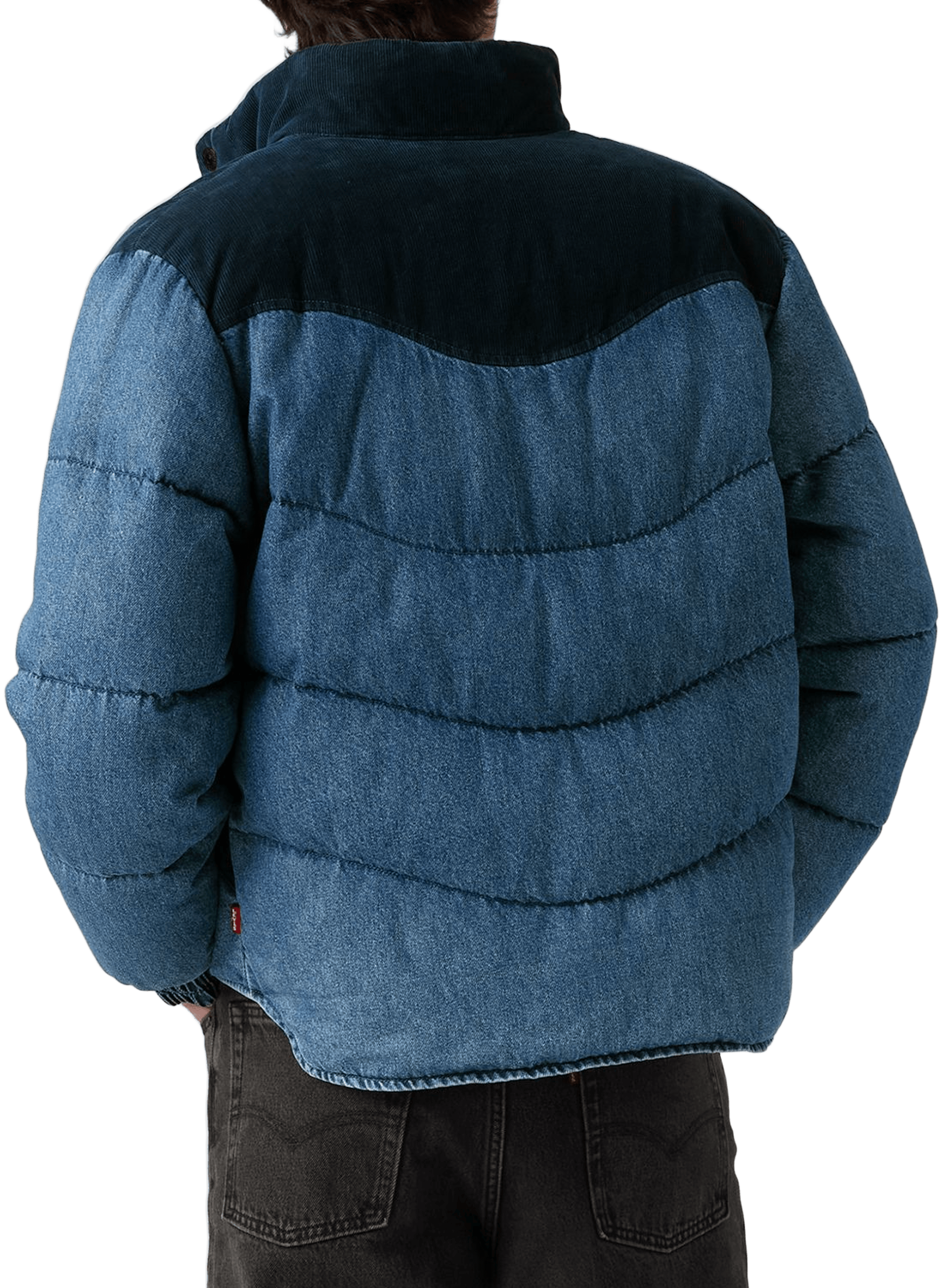 Oversized coat with high neck in cotton LEVI'S Blue