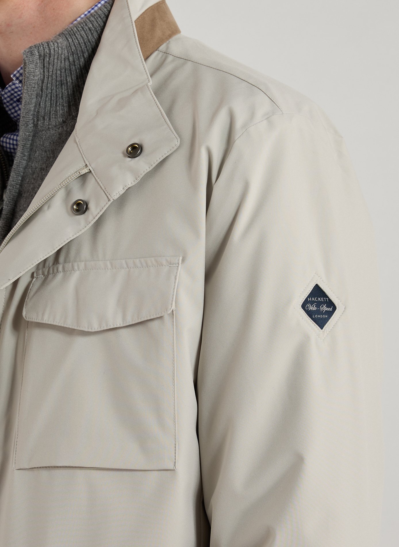 Lightweight straight-fit jacket HACKETT Beige
