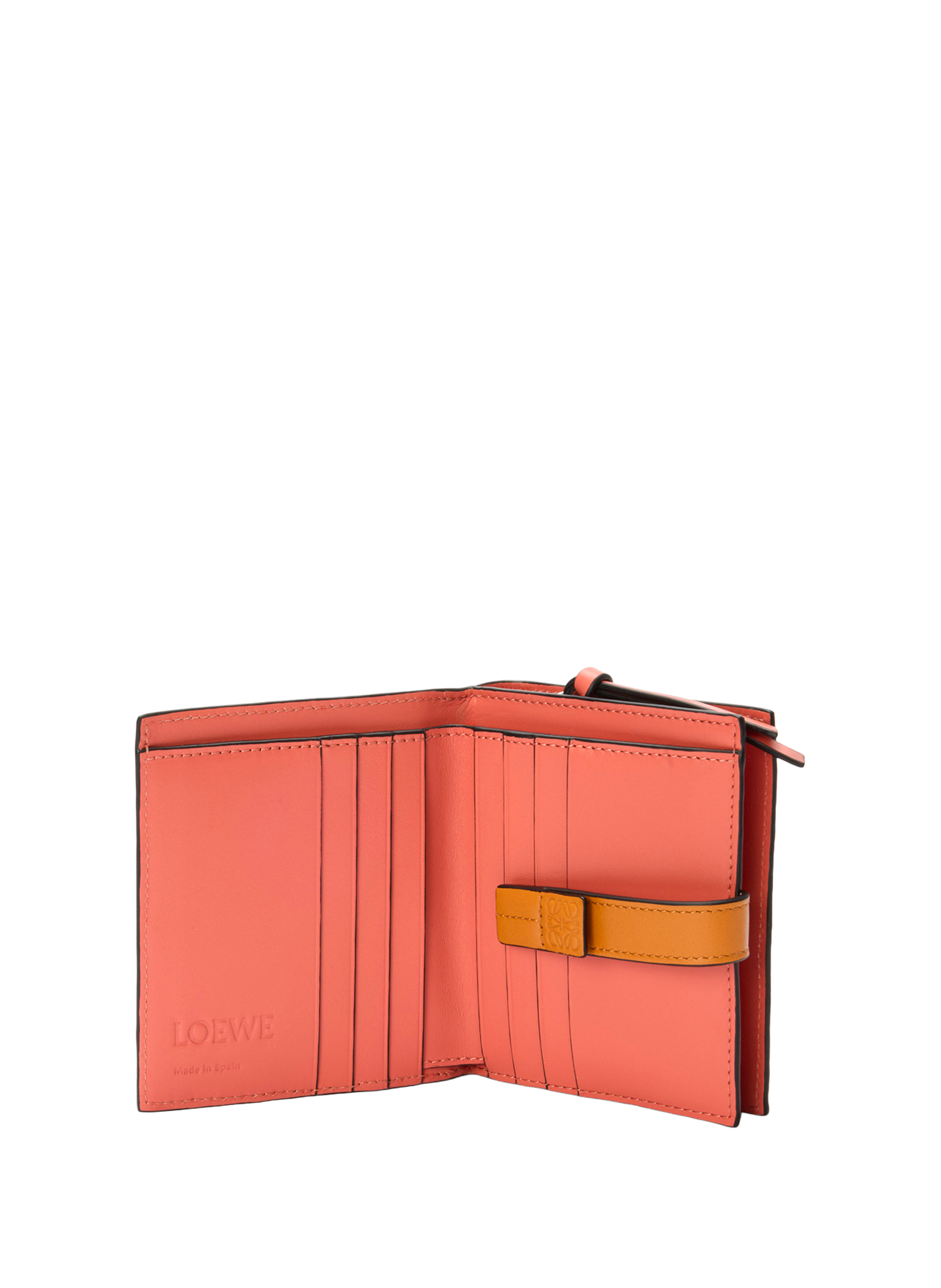 Compact zip-around wallet in soft grained calfskin leather LOEWE Beige