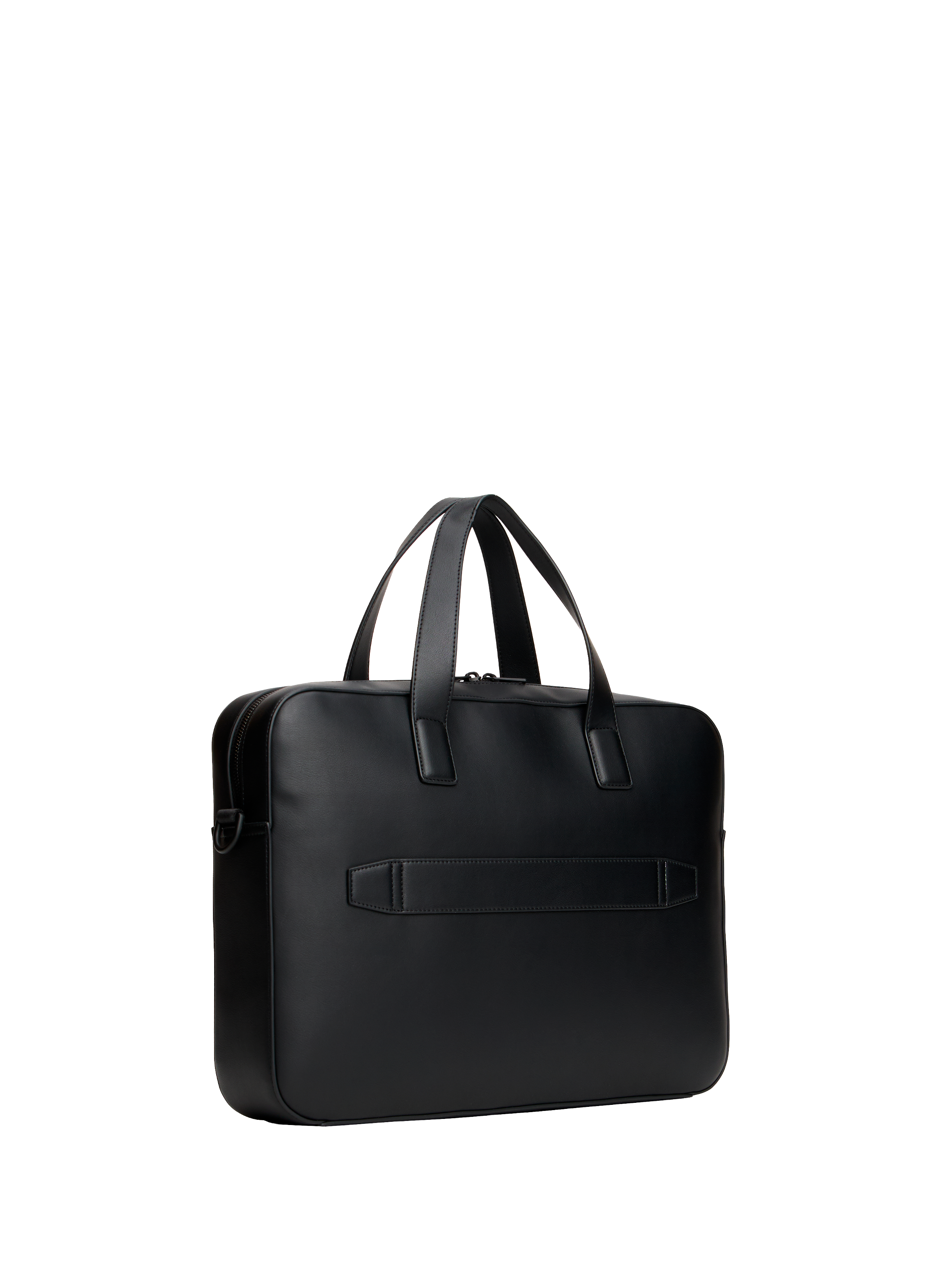 Faux leather laptop bag TOMMY HILFIGER Black