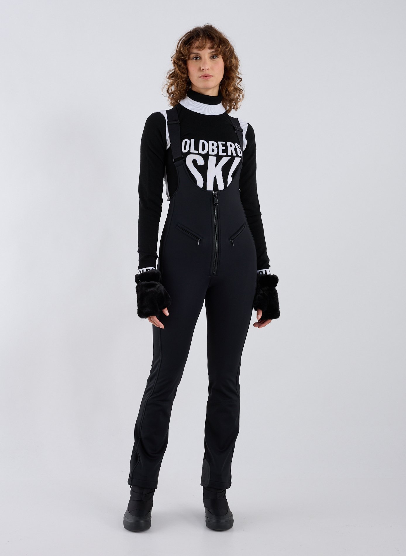 Faux fur gloves APPARIS Black