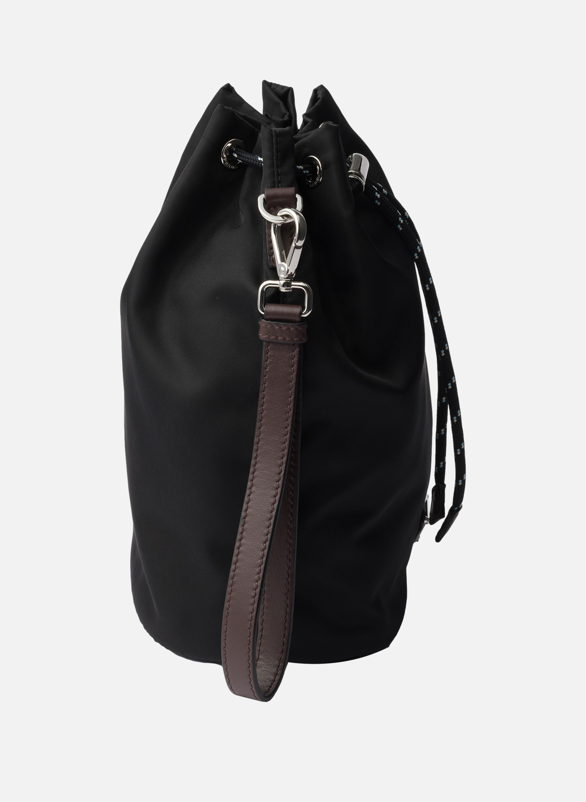 Pochette prada speedrock en re-nylon et cuir PRADA Noir
