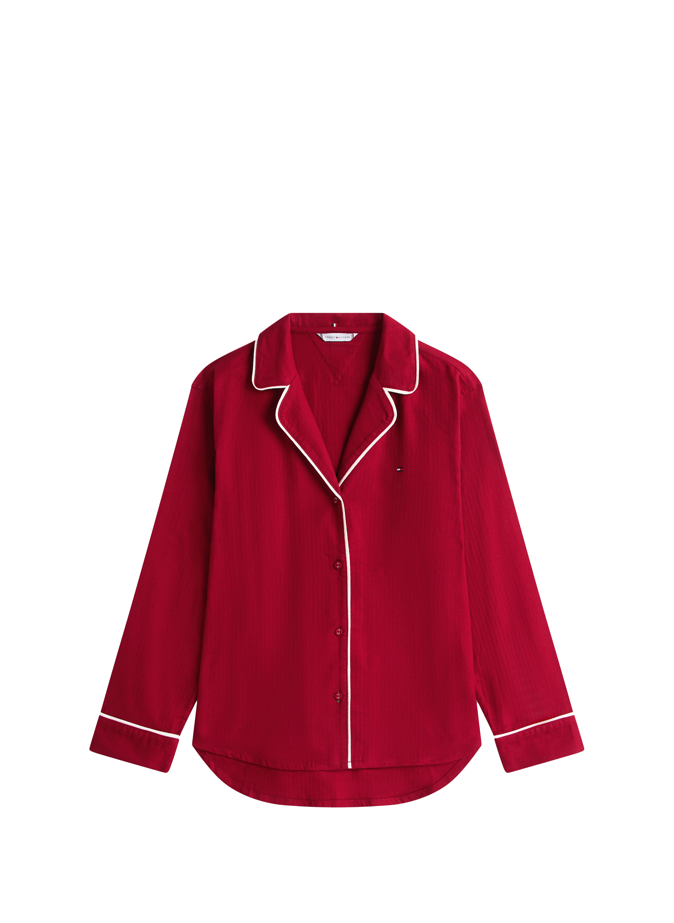 Chemise de pyjama en coton TOMMY HILFIGER Rouge