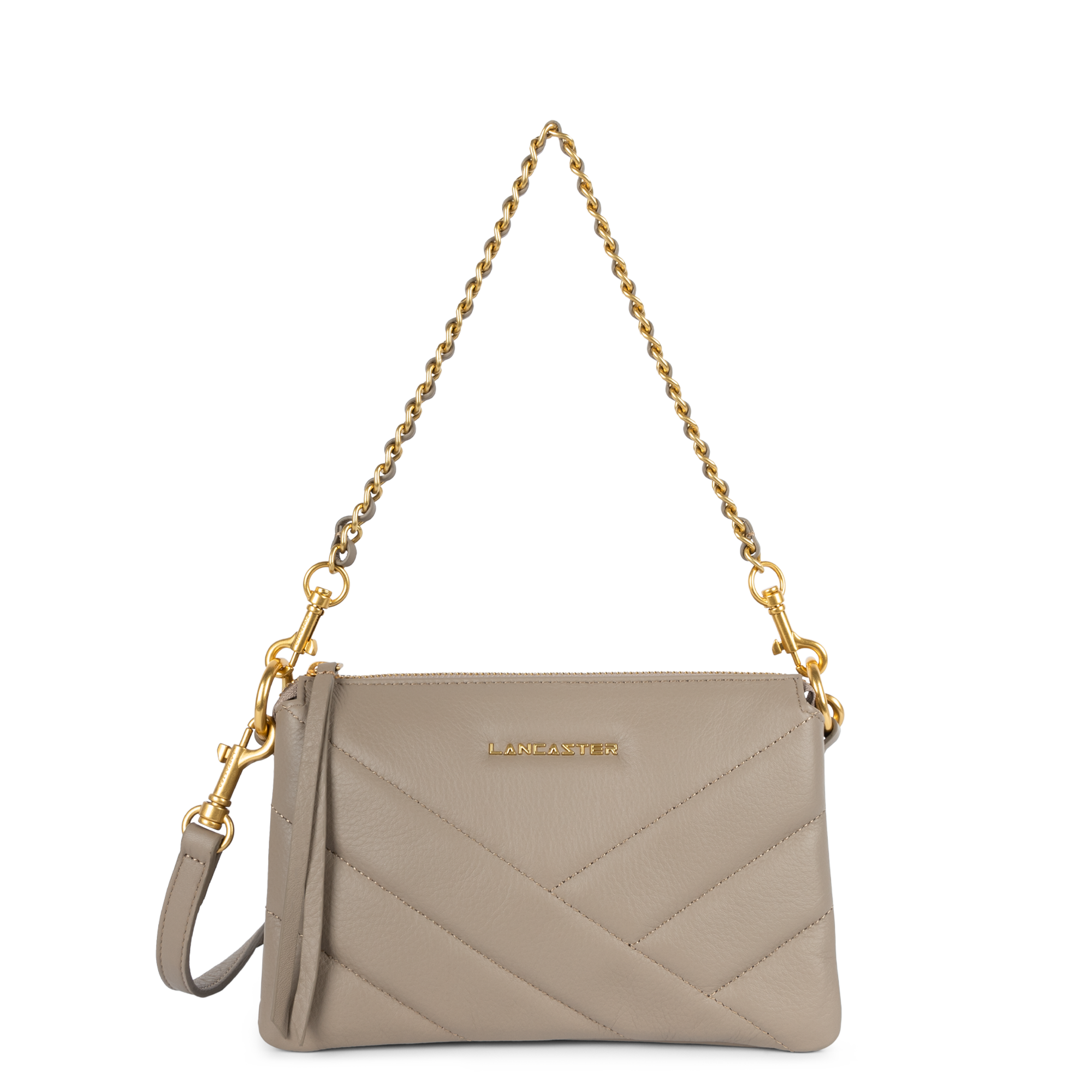 LANCASTER Small clutch - Soft Matelassé Grey