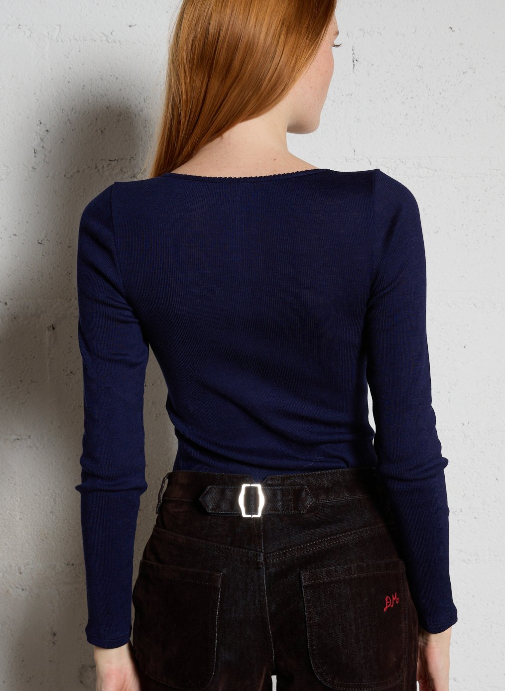 Tee-shirt manches longues uni ARMOR-LUX Bleu