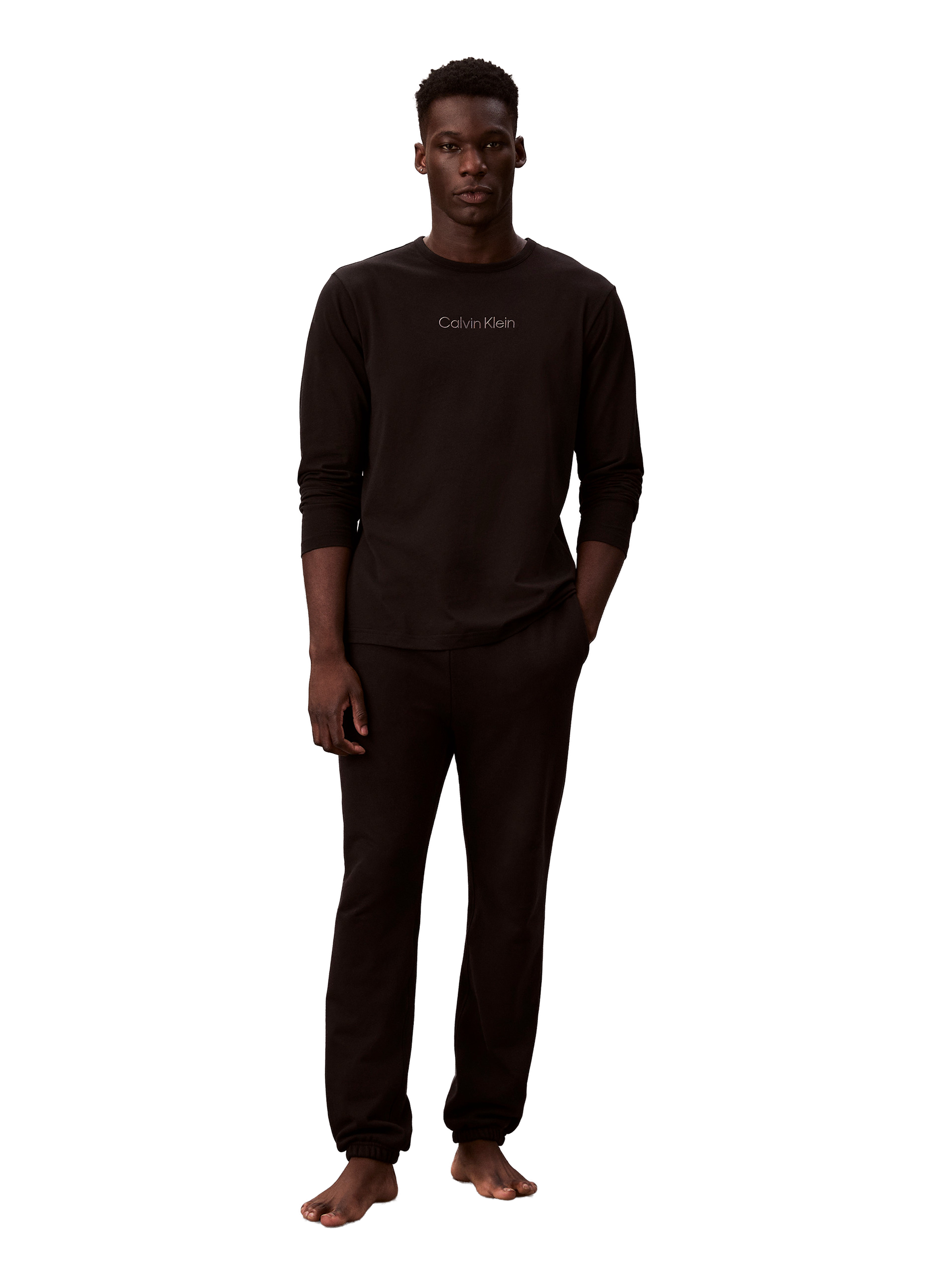 Ensemble de pyjama en coton CALVIN KLEIN Noir