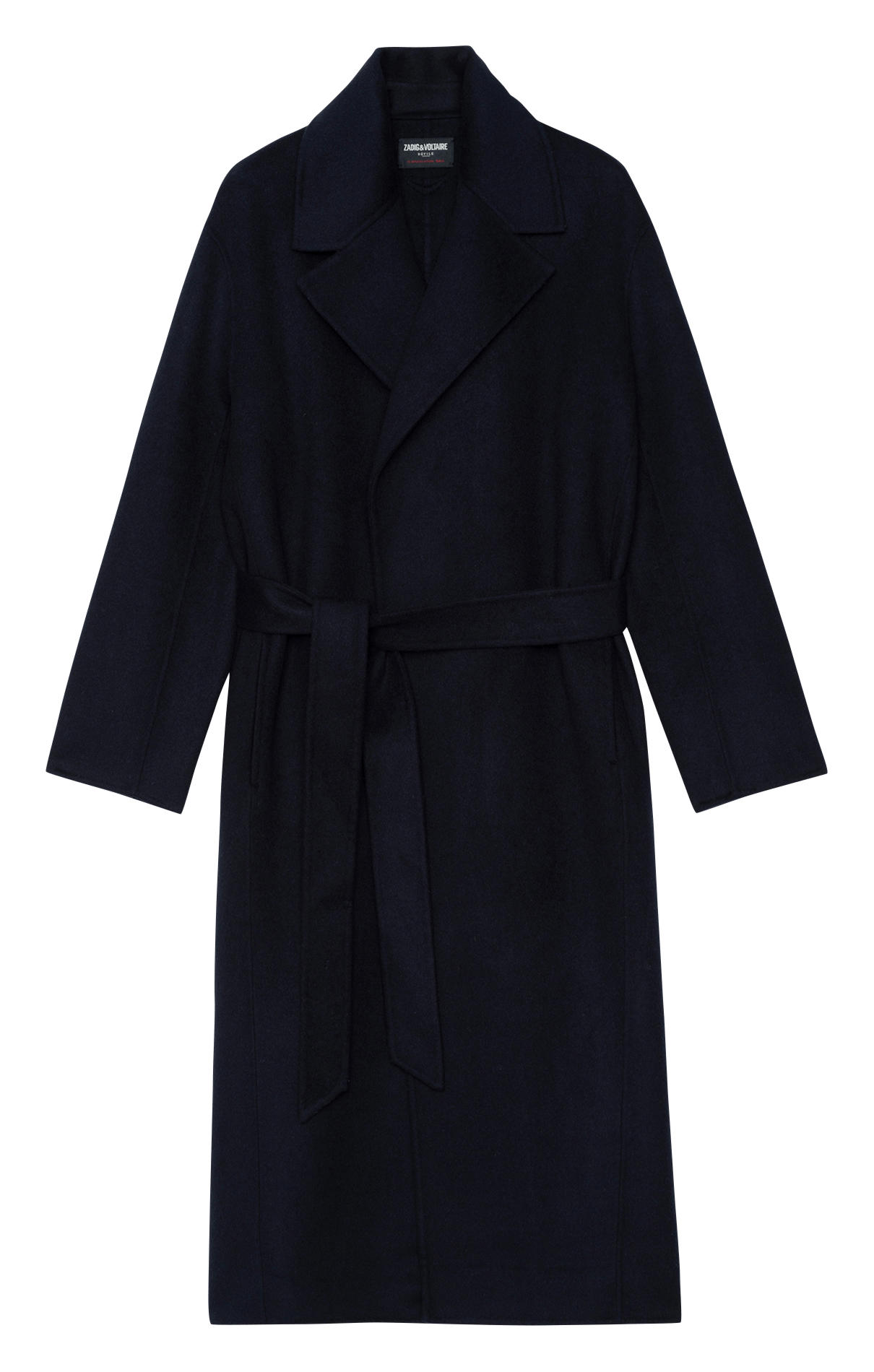 Manteau droit col tailleur en laine mélangée meli ZADIG&VOLTAIRE Bleu