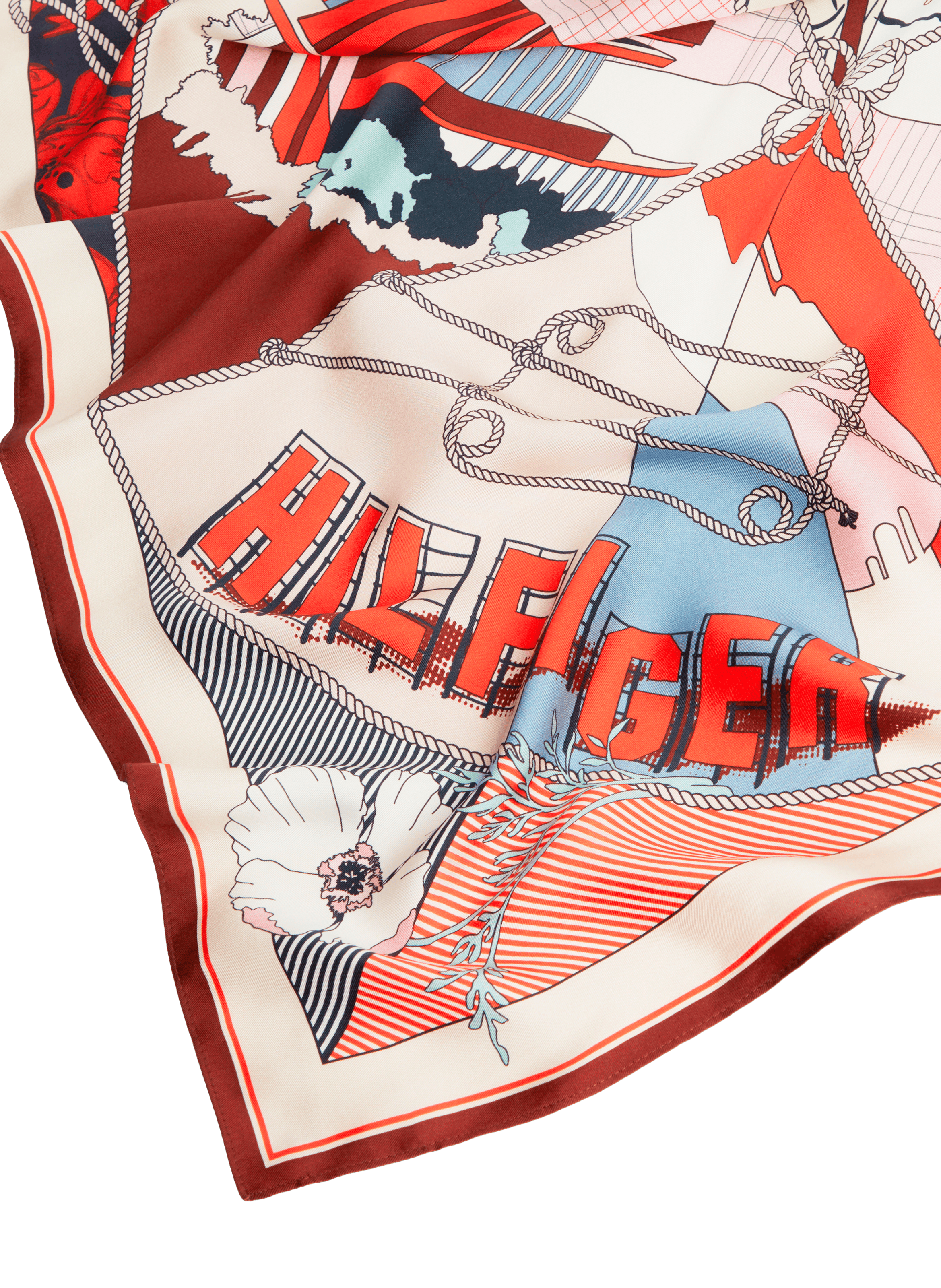 Printed silk scarf TOMMY HILFIGER Multicolour