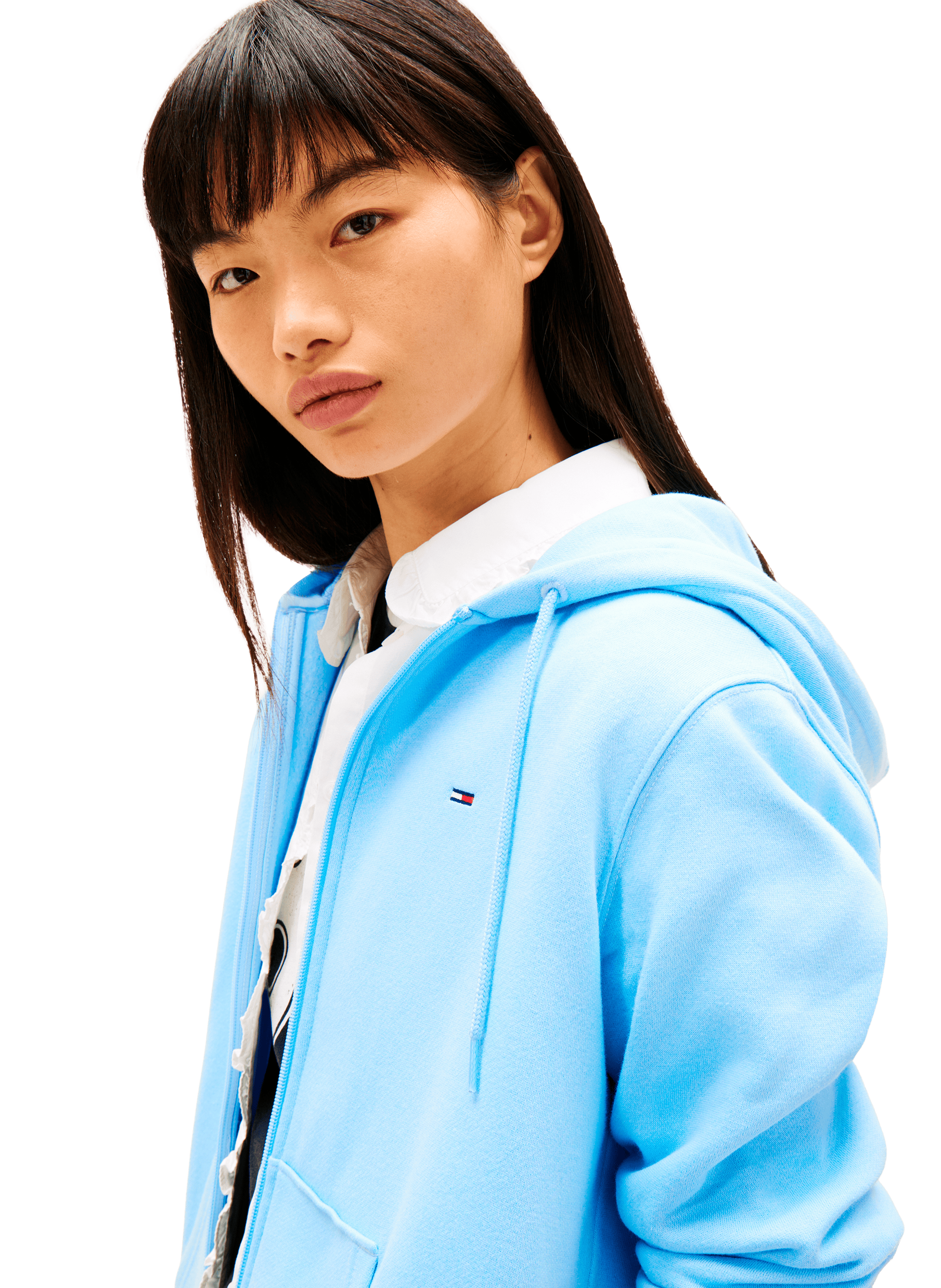 Hoodie in blended cotton TOMMY HILFIGER Blue