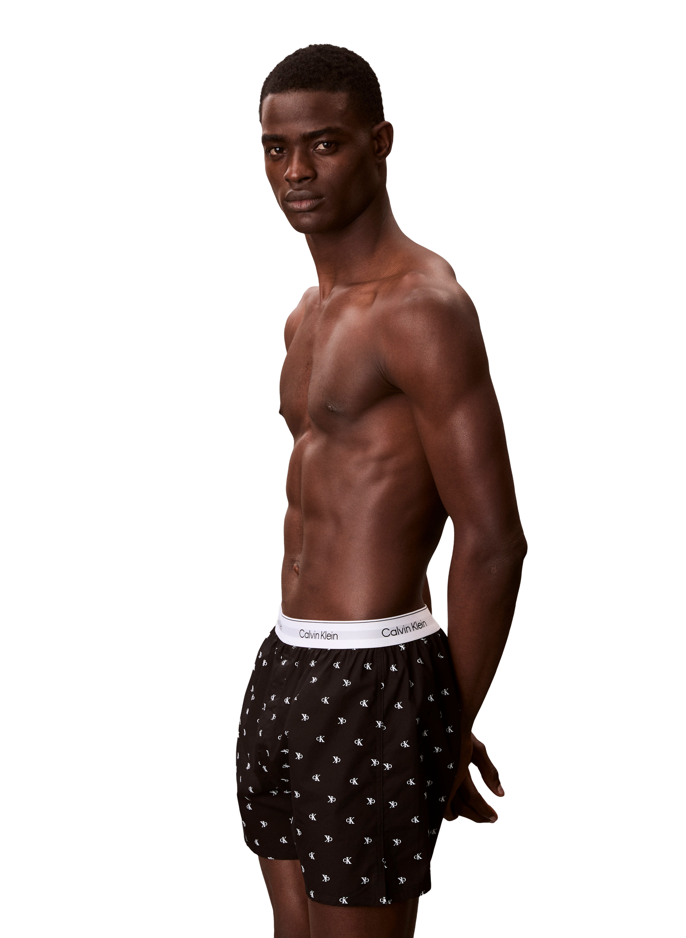 Short imprimé en coton CALVIN KLEIN Noir